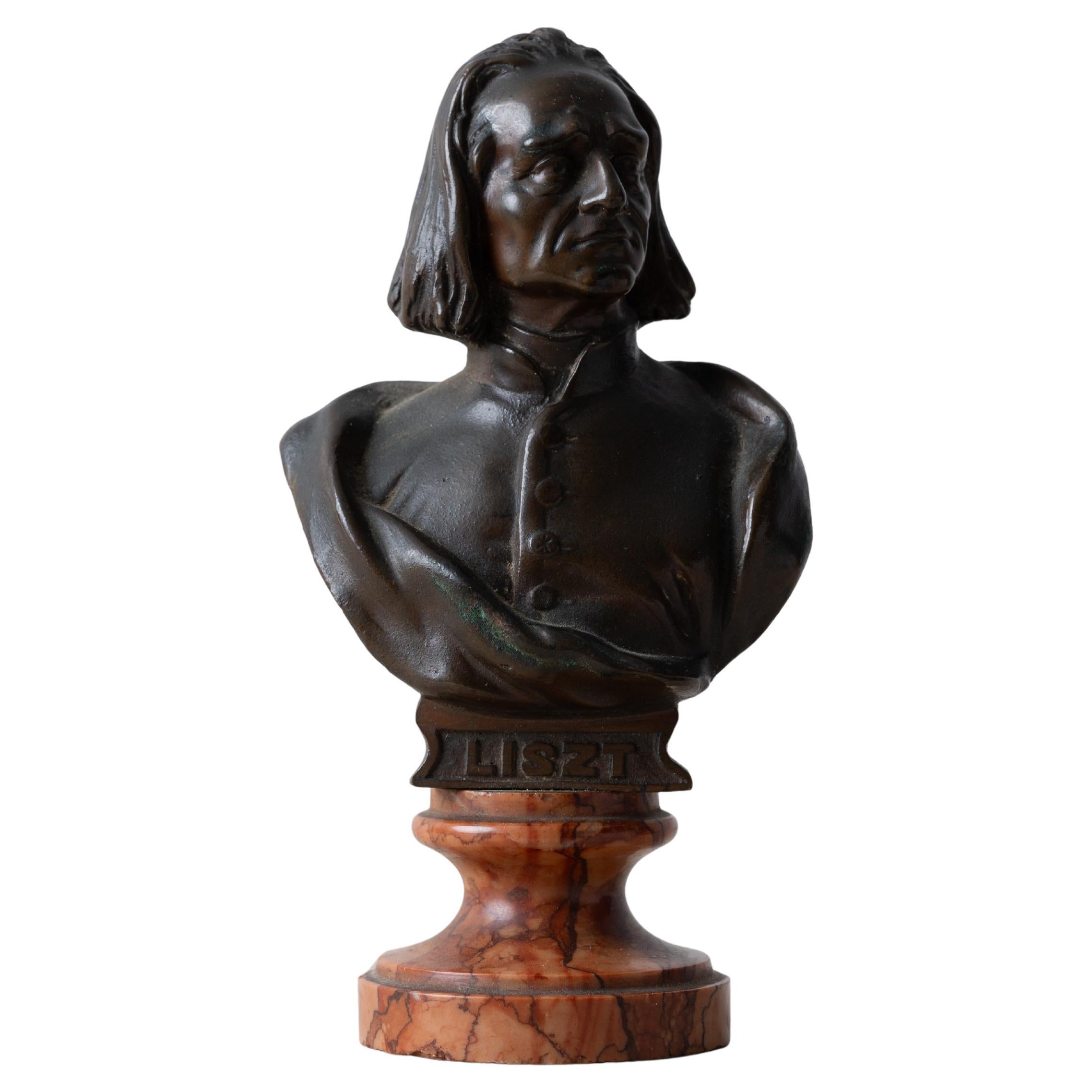 Franz Liszt Bronze Bust, J. Kalmar, Austria