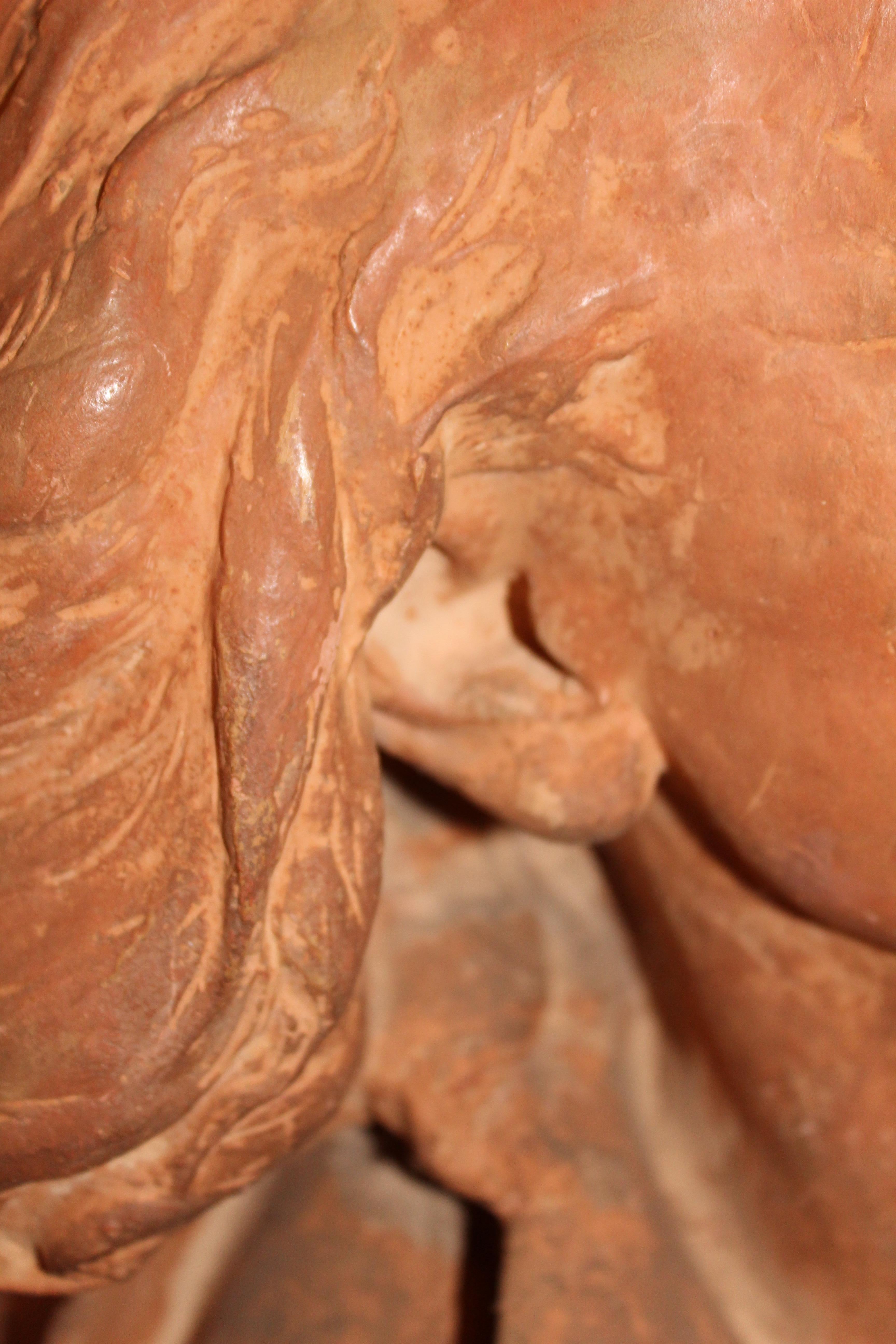 Early 20th Century Franz Liszt Terracotta Bust by Lucian Pallez, circa 1900 For Sale