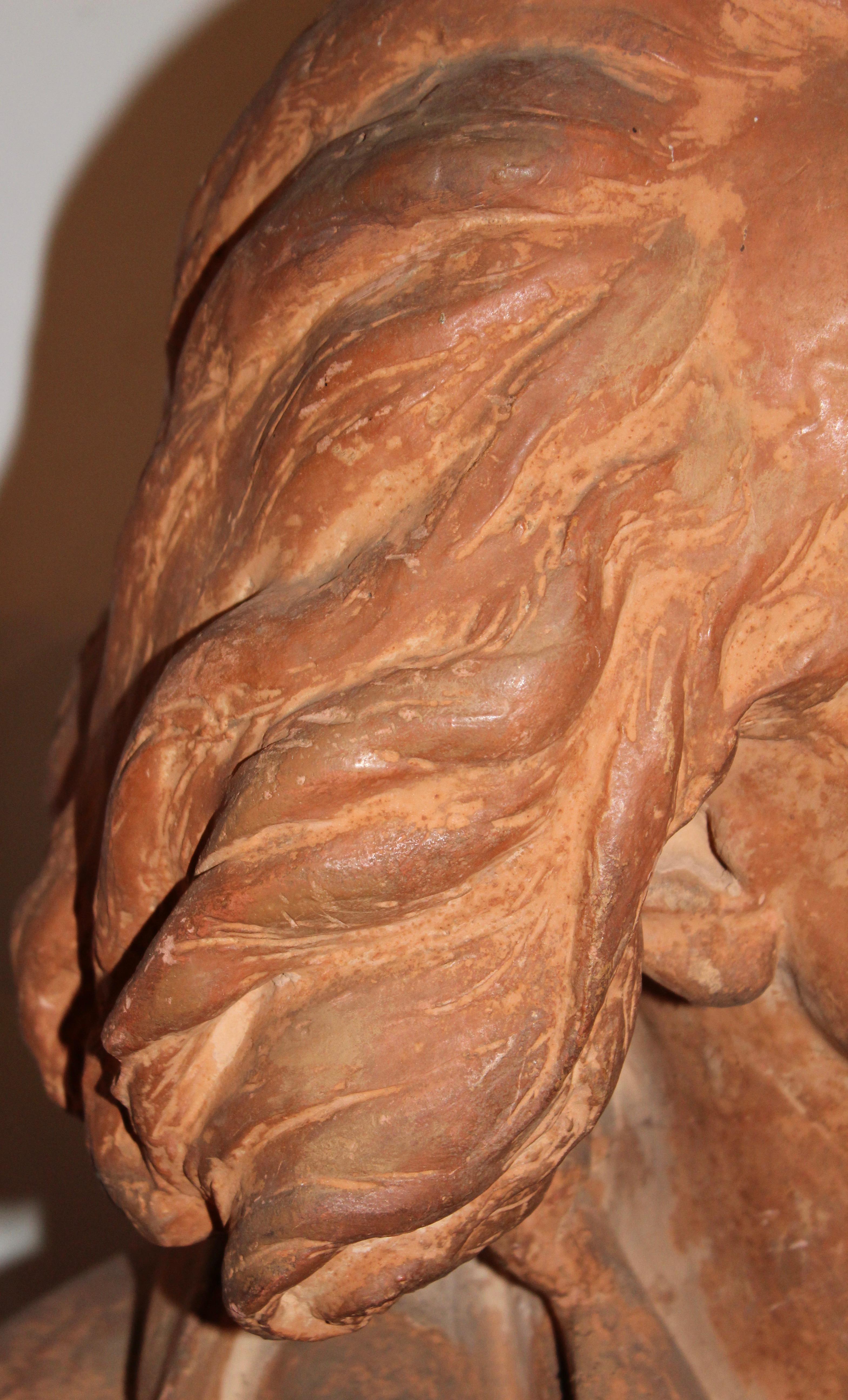 Franz Liszt Terracotta Bust by Lucian Pallez, circa 1900 For Sale 2