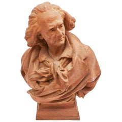 Franz Liszt Terracotta Bust by Lucian Pallez, circa 1900