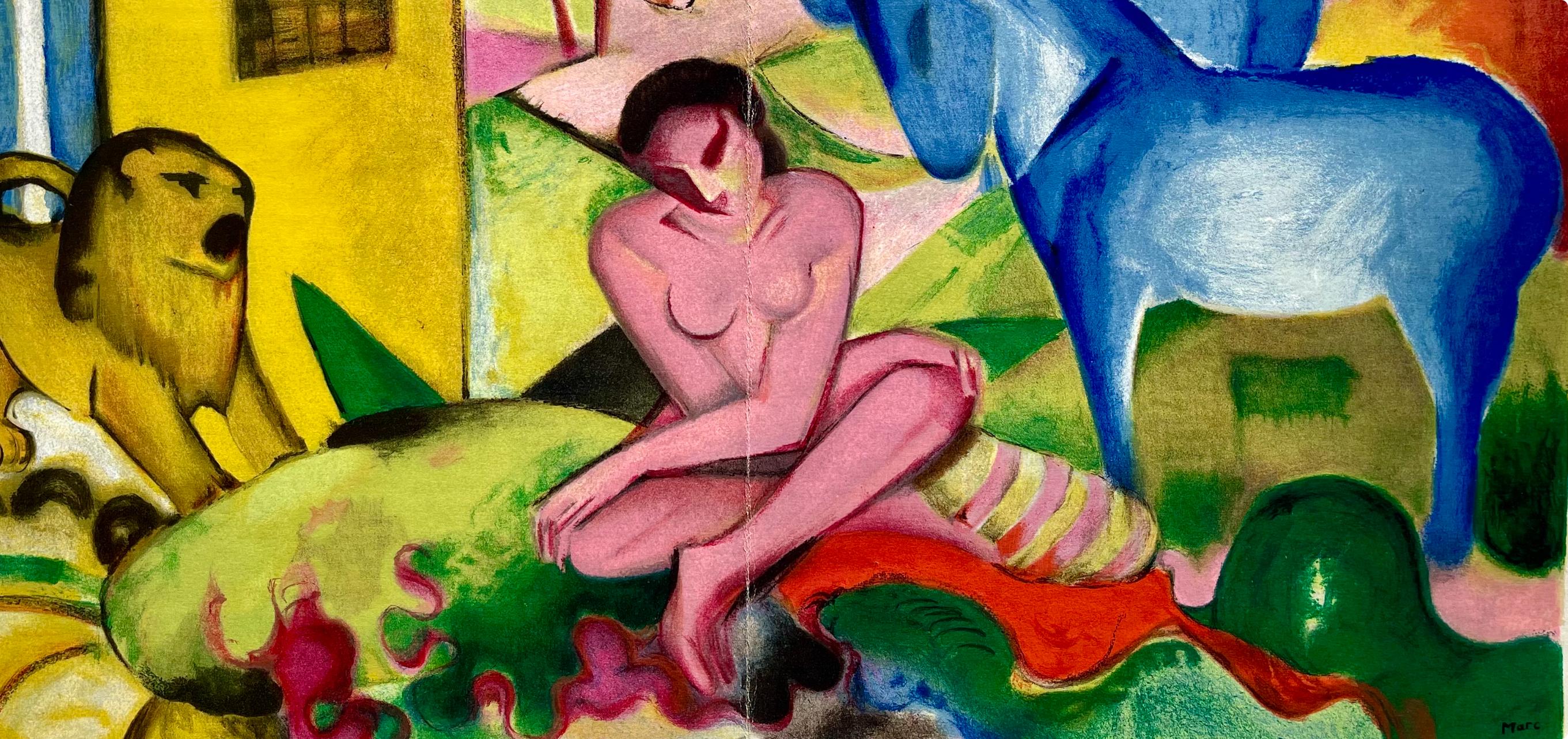 Marc, Der Traum, Derrière le miroir (after) - Print by Franz Marc