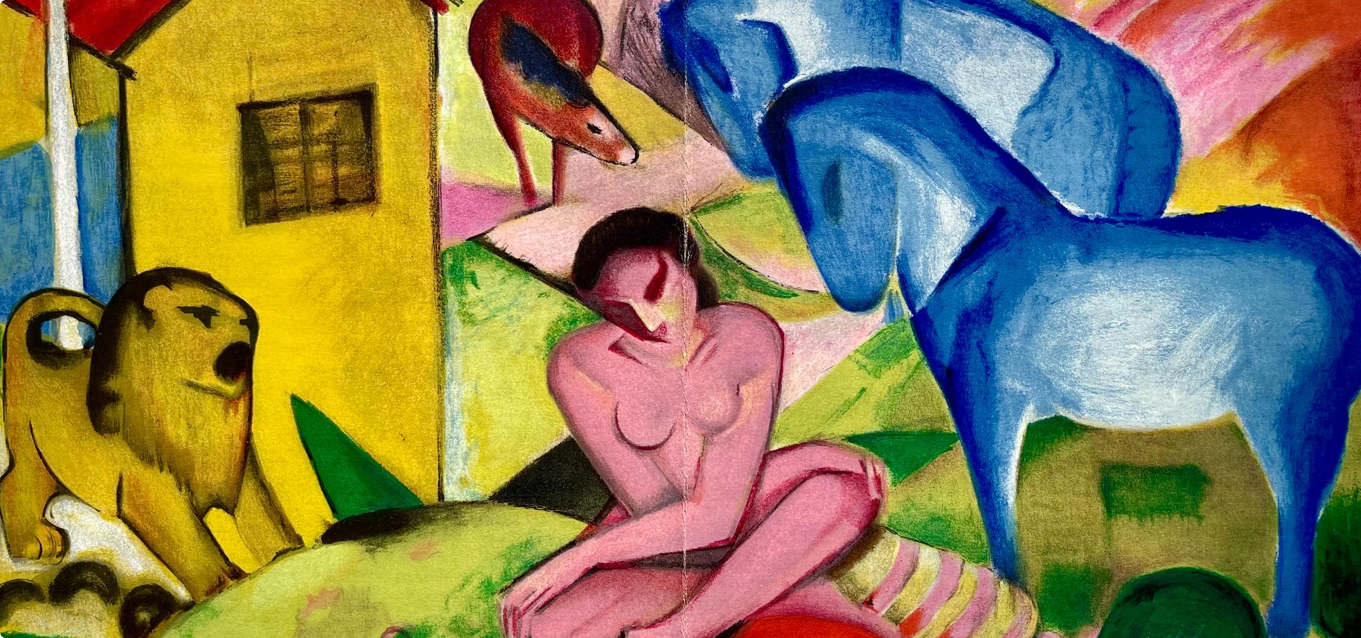 Marc, Der Traum, Derrière le miroir (after) - Modern Print by Franz Marc