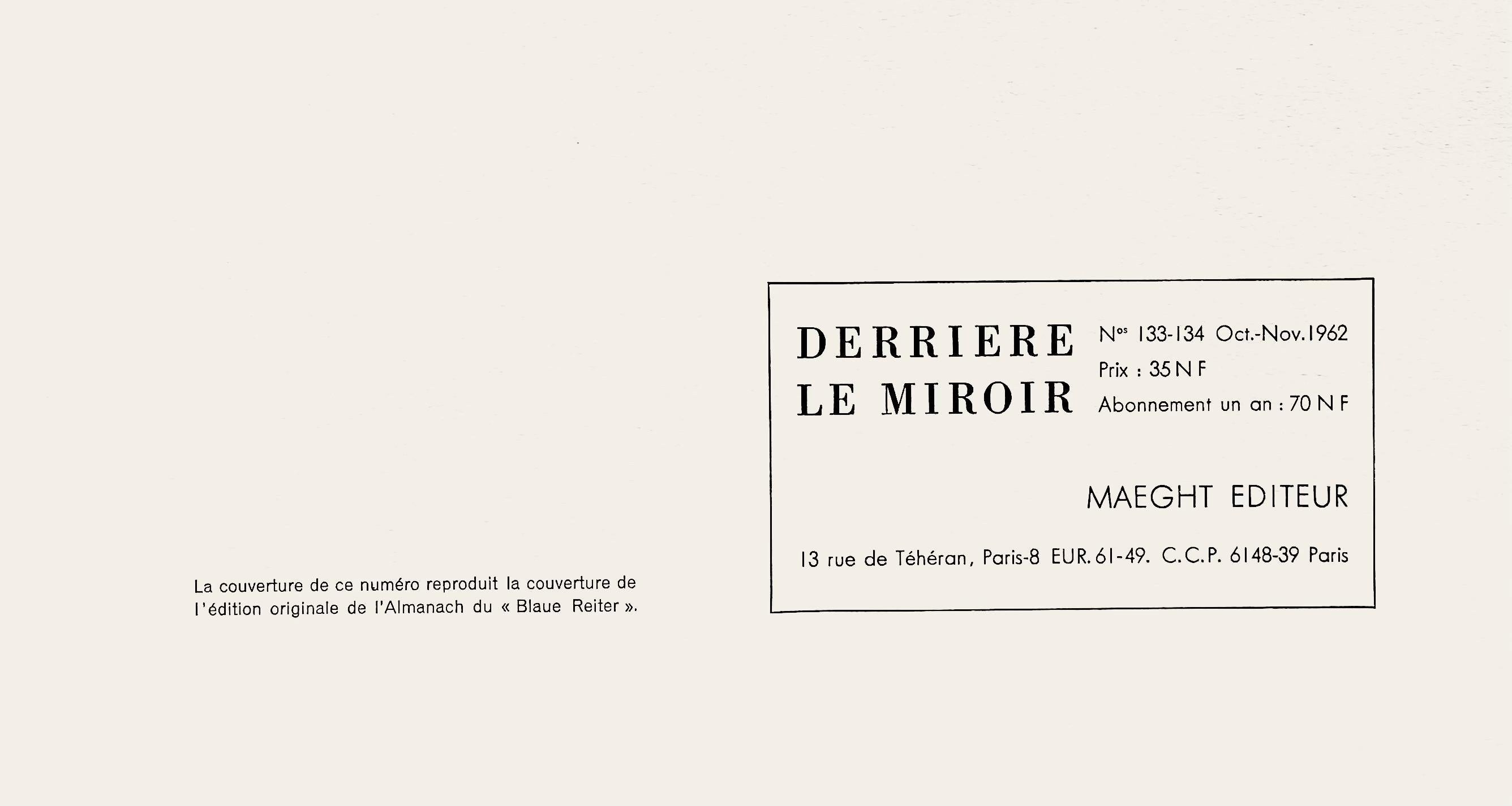 Marc, Der Traum, Derrière le miroir (after) For Sale 1