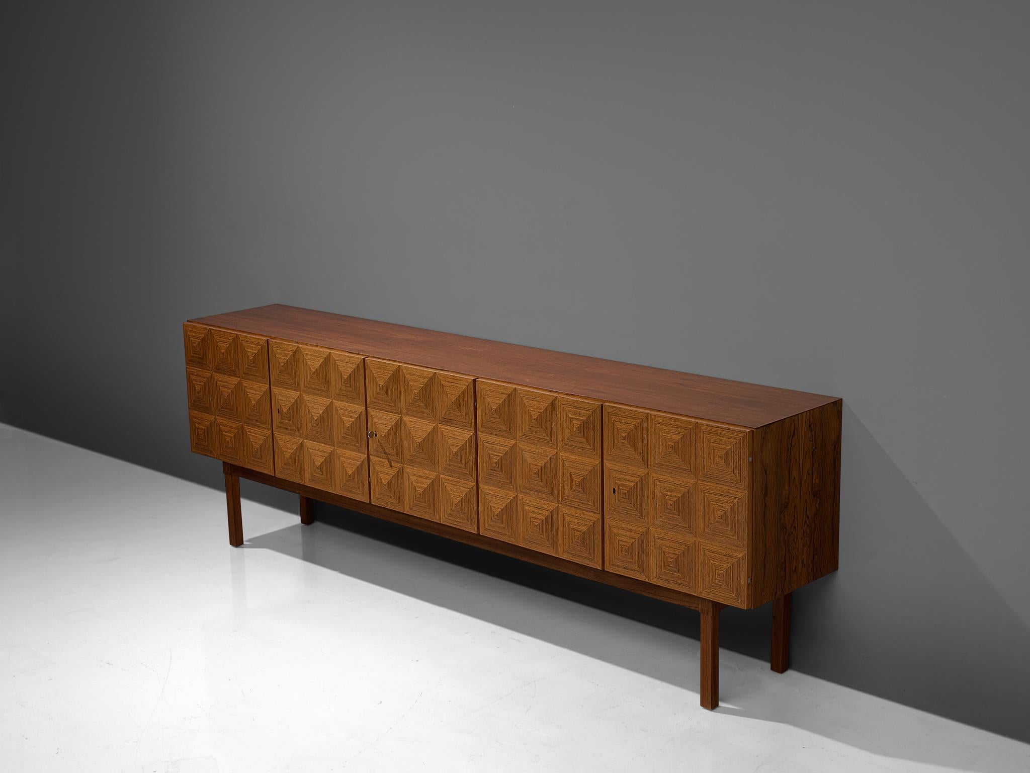 Franz Meyer, Set of Highboard and Sideboard, Rosewood, Germany, 1960s In Good Condition In Waalwijk, NL