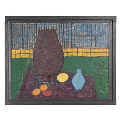 Franz Mörscher, Stillleben 1953, Öl auf Leinwand