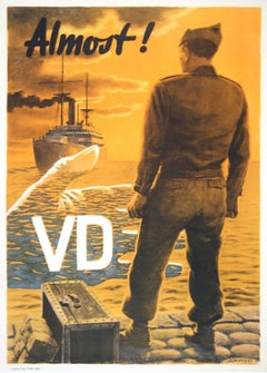 Poster americano originale della Seconda Guerra Mondiale di Schiffers - VD Quasi