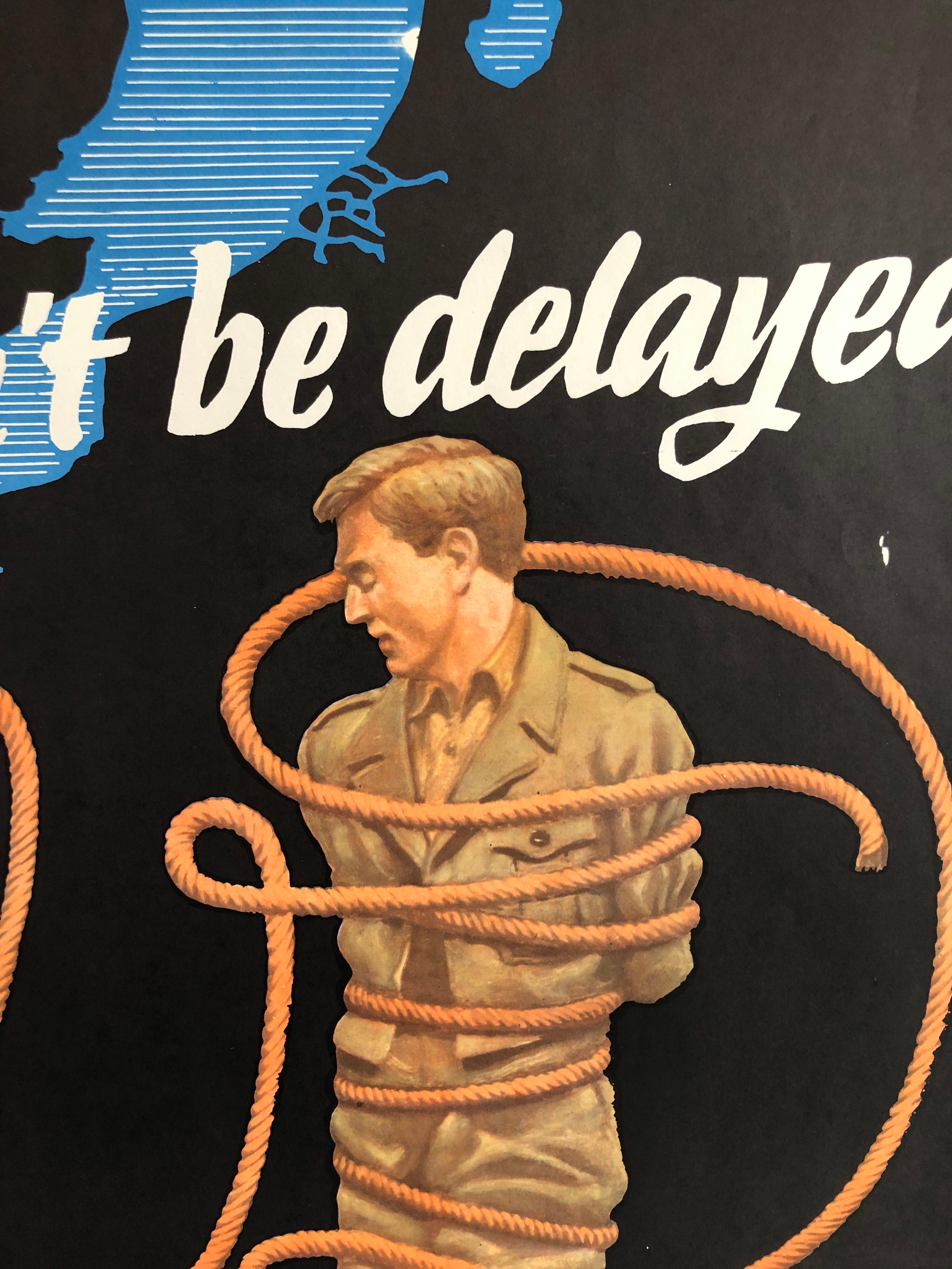 Original Vintage Color World War II Propaganda-Poster, Offset-Lithographie, Soldat, Offset, Vintage (Amerikanischer Realismus), Print, von Franz Oswald Schiffers