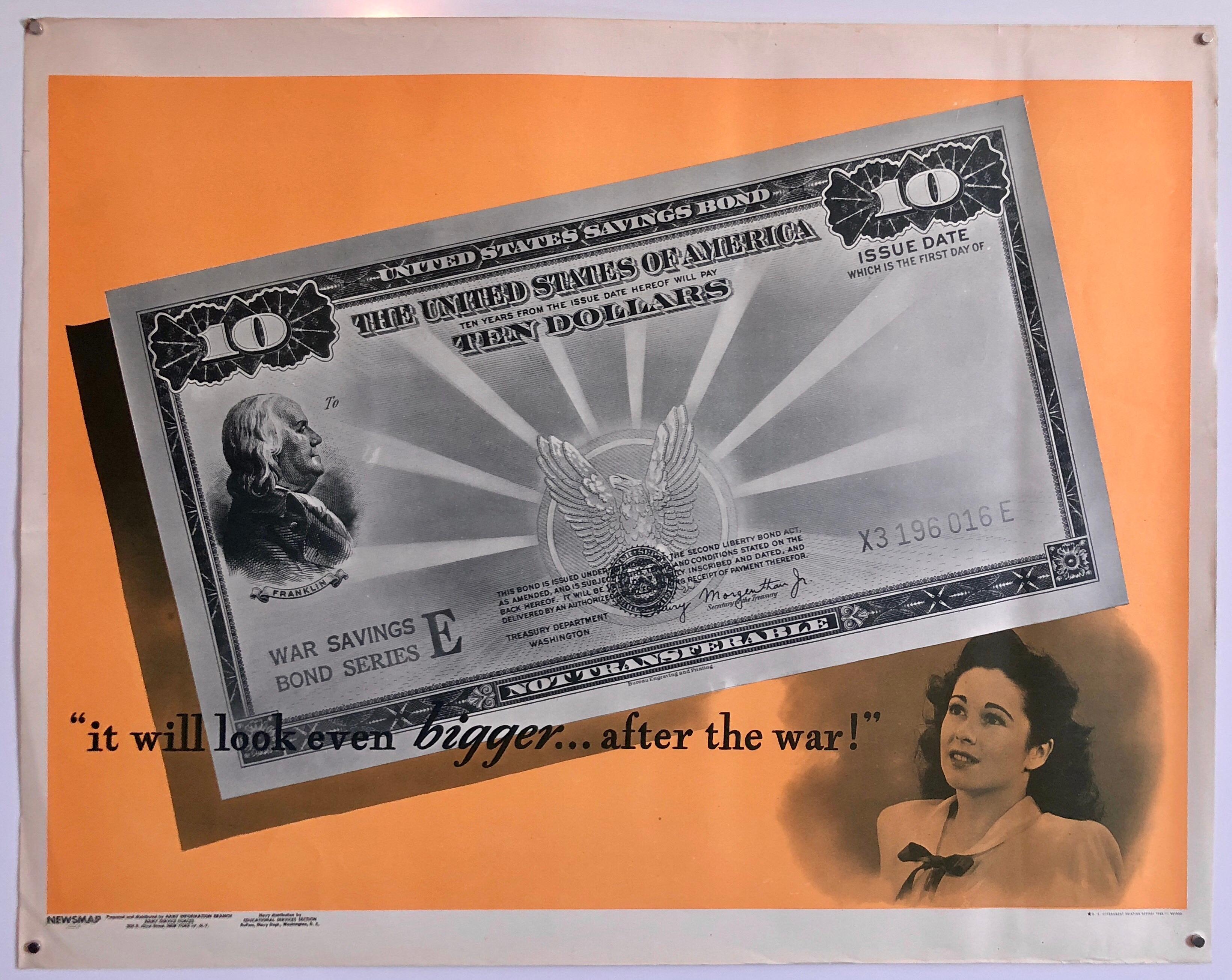 Vintage Color WWII-Poster, Vintage, WWII, „sie wird noch größer aussehen...“  Offset-Lithographie im Angebot 3