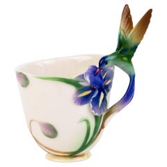 Franz Porcelain Relief Hummingbird Teacup Designed by May Wei Xuei-Mei 