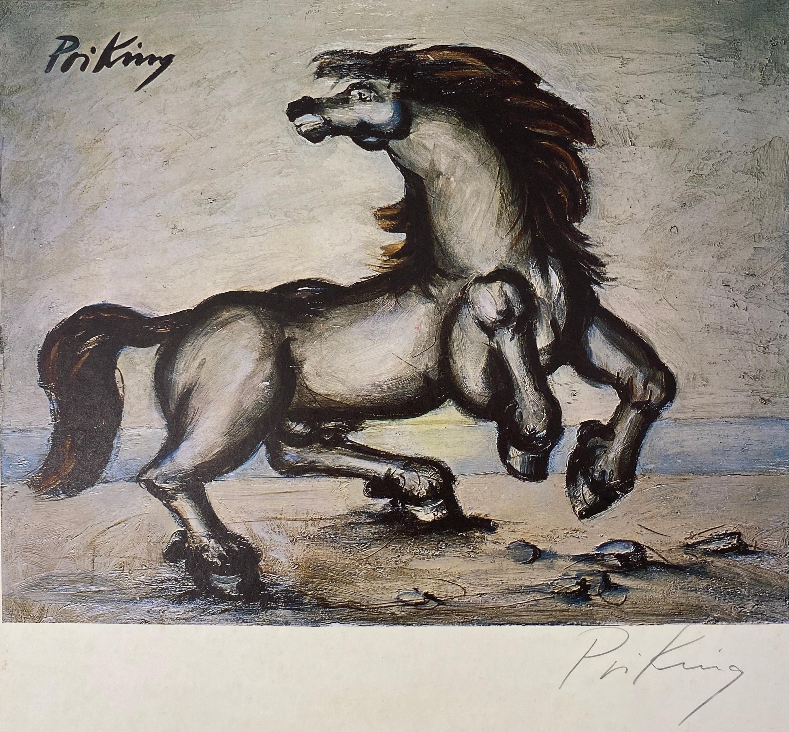 Franz PRIKING
Fantastic Horse (After the Storm), 1973

Original lithograph 
Hand signed in pencil and in the plate.

Measures: 21 1/2