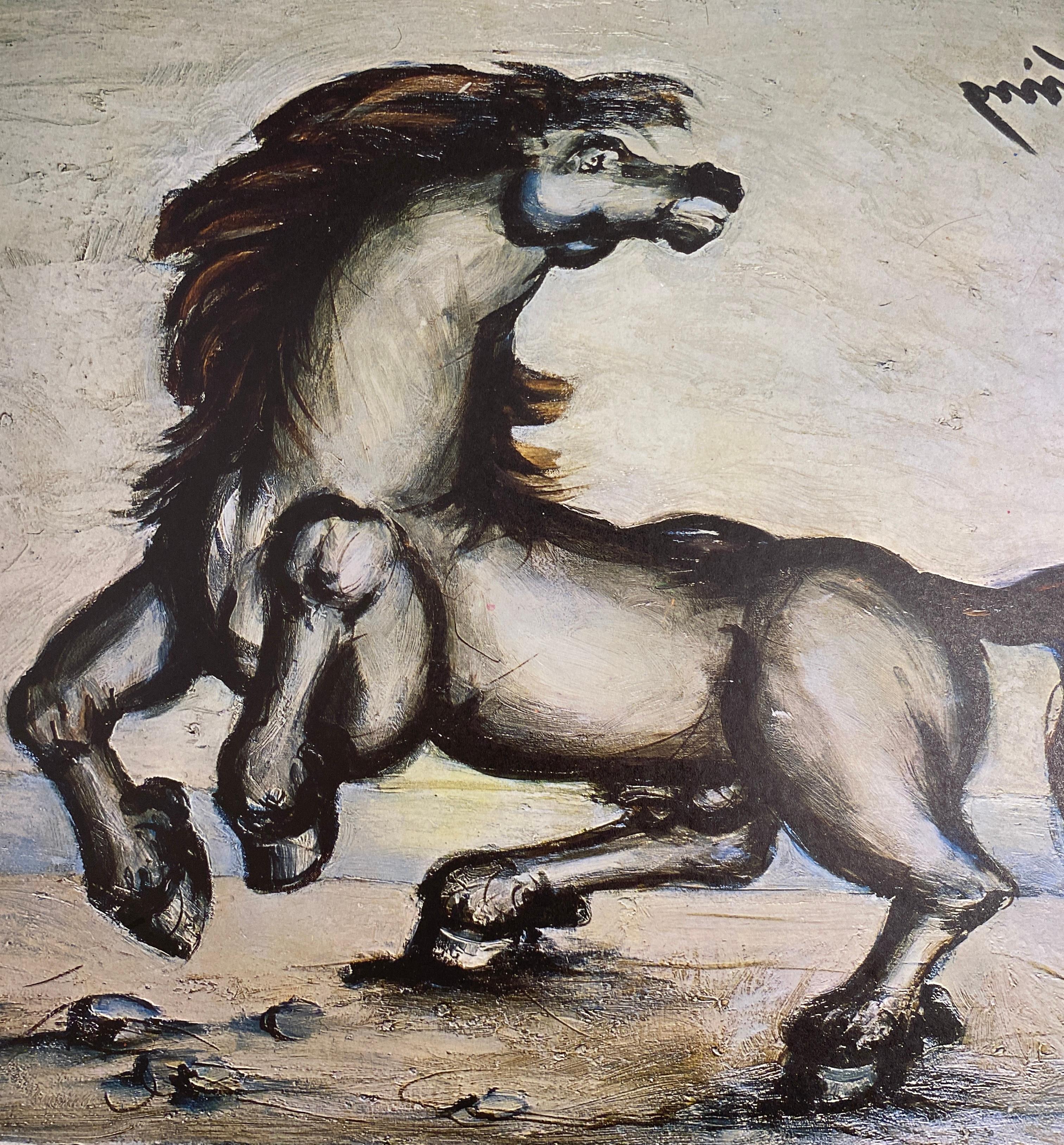 Paper Franz Priking Fantastic Horse Lithograph, Hand Signed For Sale