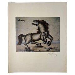 Franz Priking Fantastic Horse Lithograph, Hand Signed