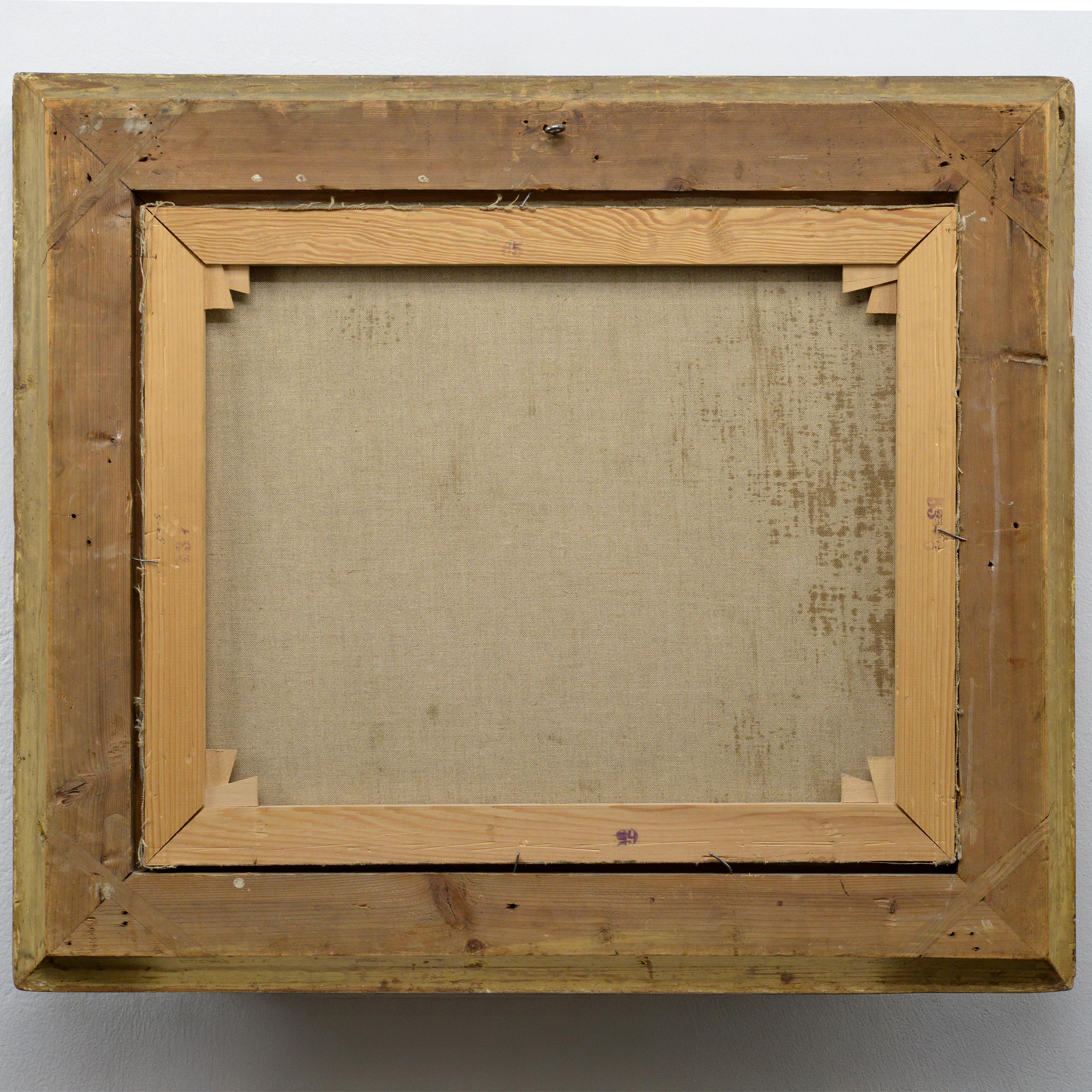 1859 Deutsch Ölgemälde holländischen Stil gefrorenen See Winter-Szene signiert gerahmt im Angebot 5