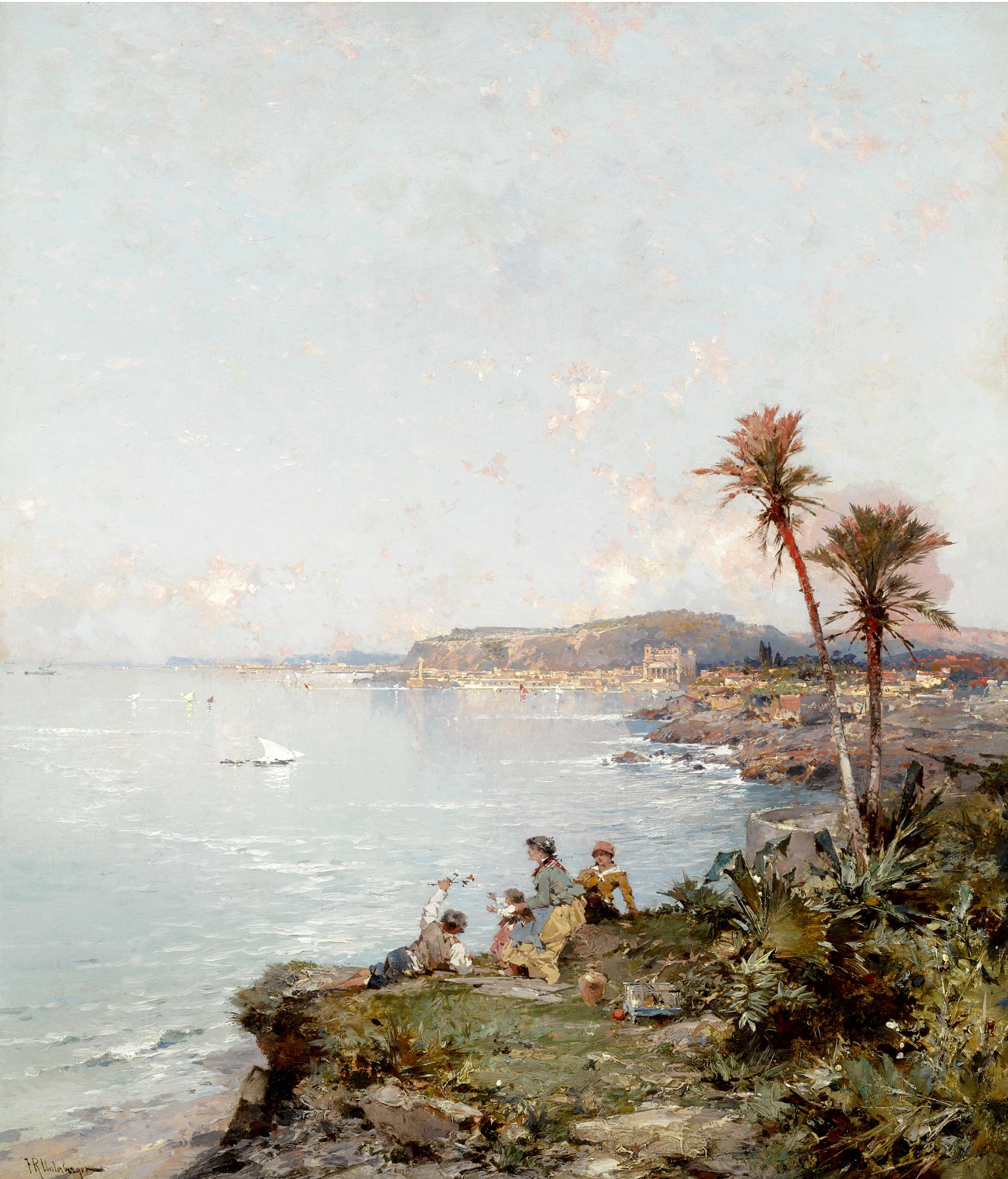 Franz Richard Unterberger Landscape Painting - Monaco