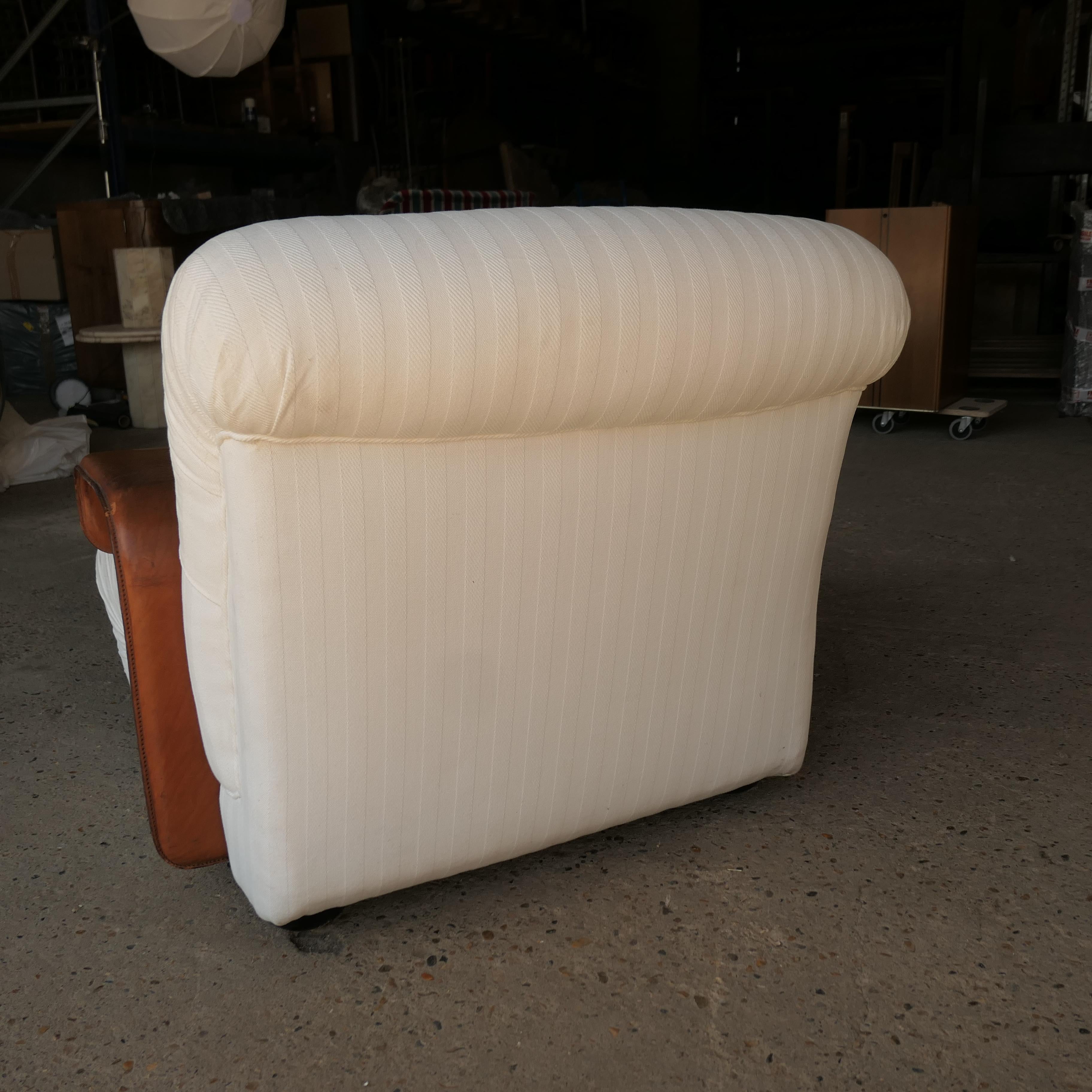 Chaise longue Franz Sartori Cuir et coton en vente 5
