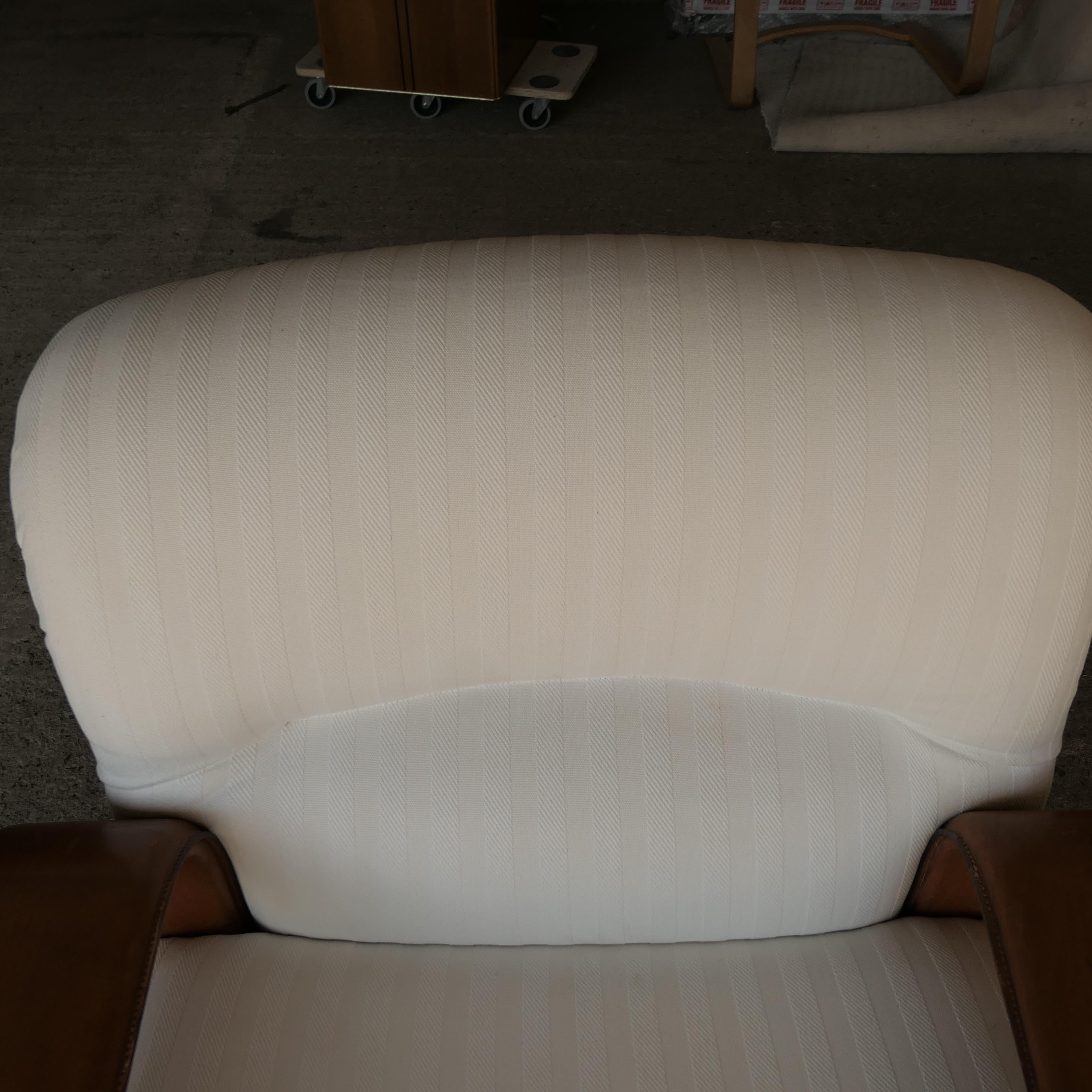 Fin du 20e siècle Chaise longue Franz Sartori Cuir et coton en vente