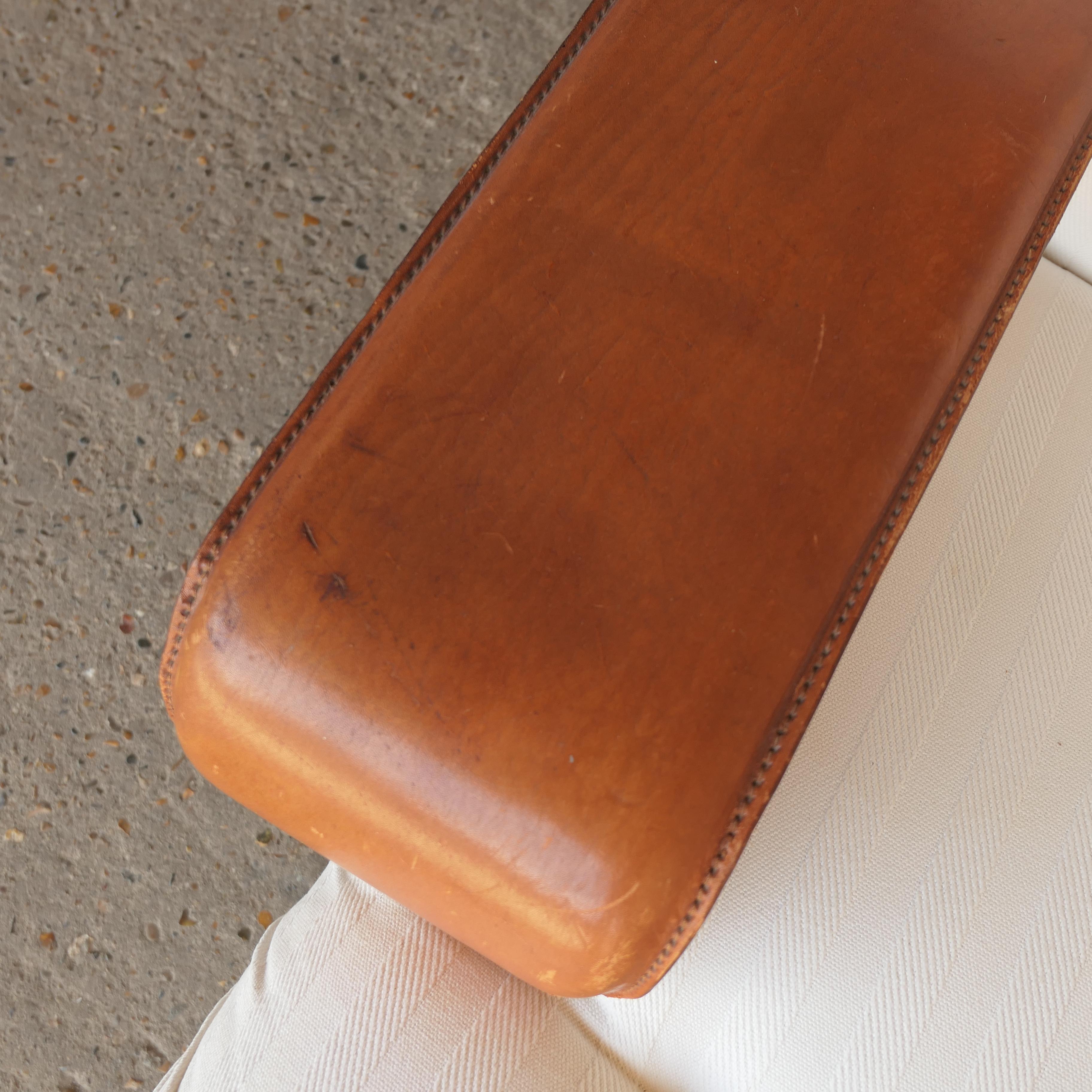 Chaise longue Franz Sartori Cuir et coton en vente 1