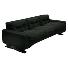 Franz Sartori Three-Seater Sofa for Flexform in Dark Green Boucle, Italy