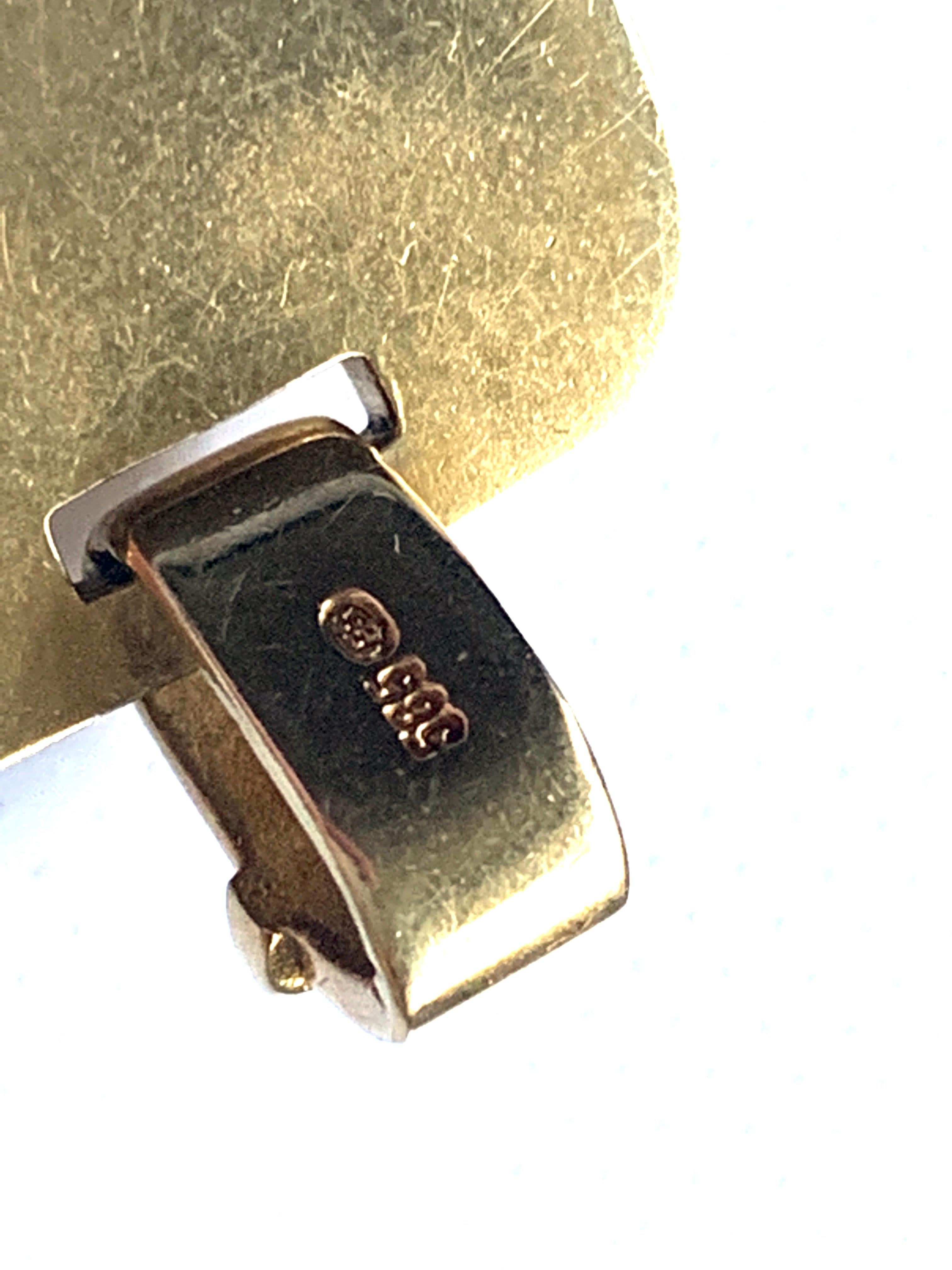 Round Cut Franz Scheuerle Gold Diamond Buckle Pendant For Sale