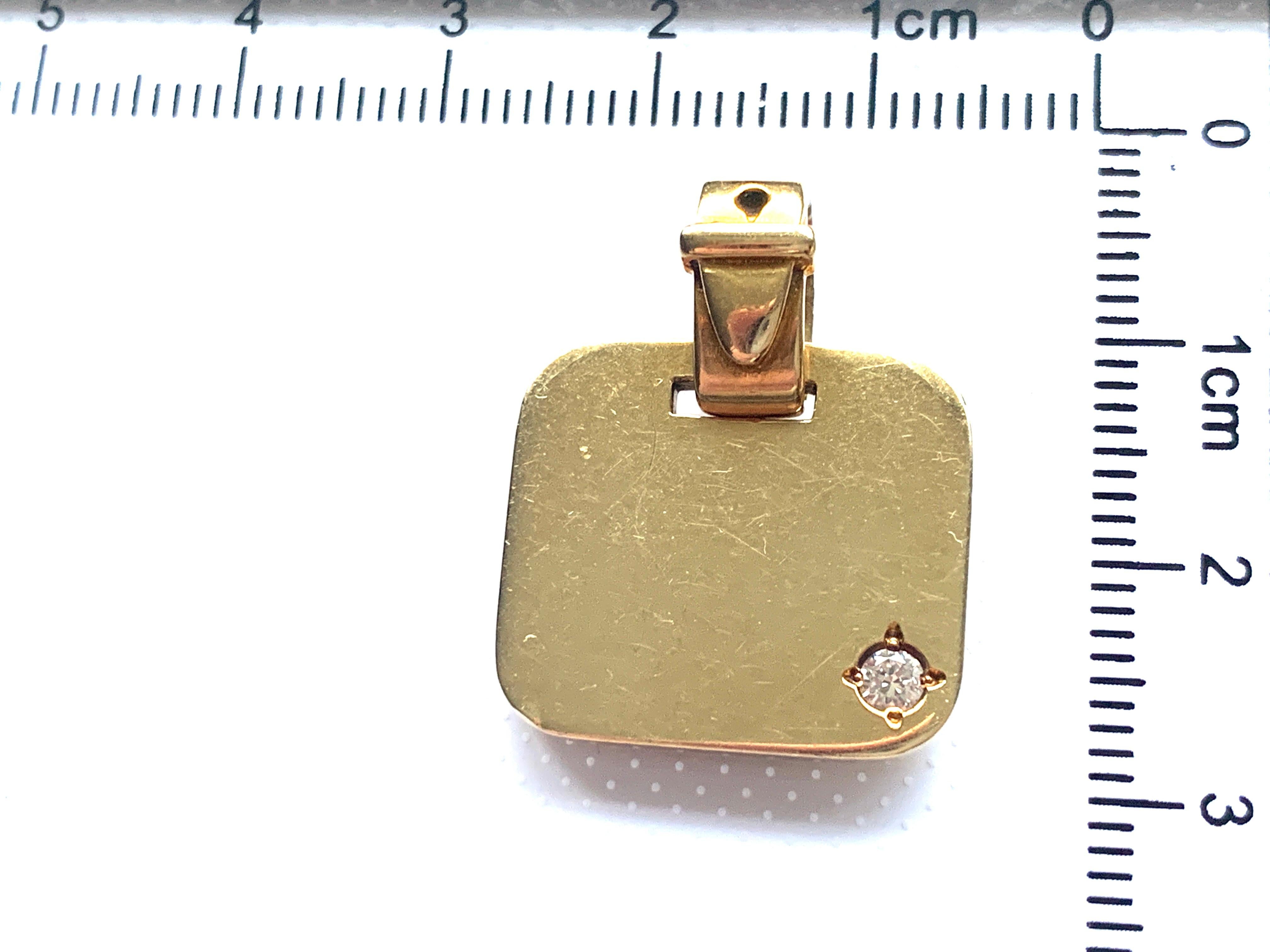 Franz Scheuerle Gold Diamond Buckle Pendant In Good Condition For Sale In London, GB