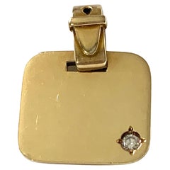 Vintage Franz Scheuerle Gold Diamond Buckle Pendant