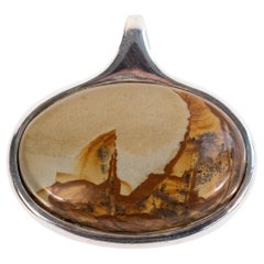 Franz Scheuerle Vintage Sterling Silver 925 Agate Pendentif, 1970