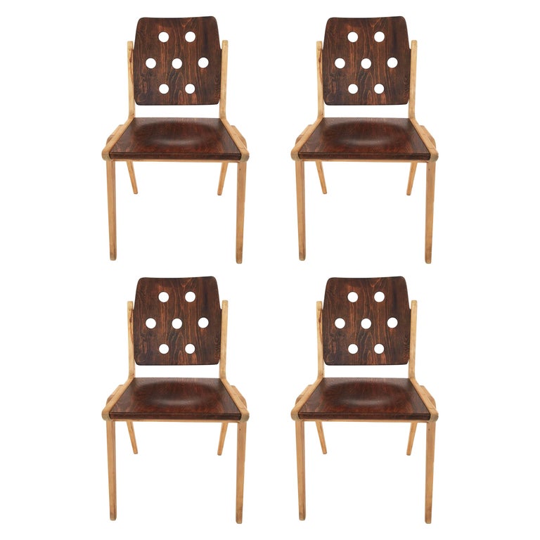 Chaises empilables Maestro par Franz Schuster, années 50, offertes par MARKTMODERN