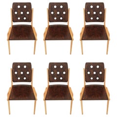 Franz Schuster Stacking Chairs Model 'Maestro', Set of Six, Austria 1950s