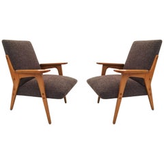 Paire de fauteuils de salon Franz Schuster « Architecte », Autriche, années 1950
