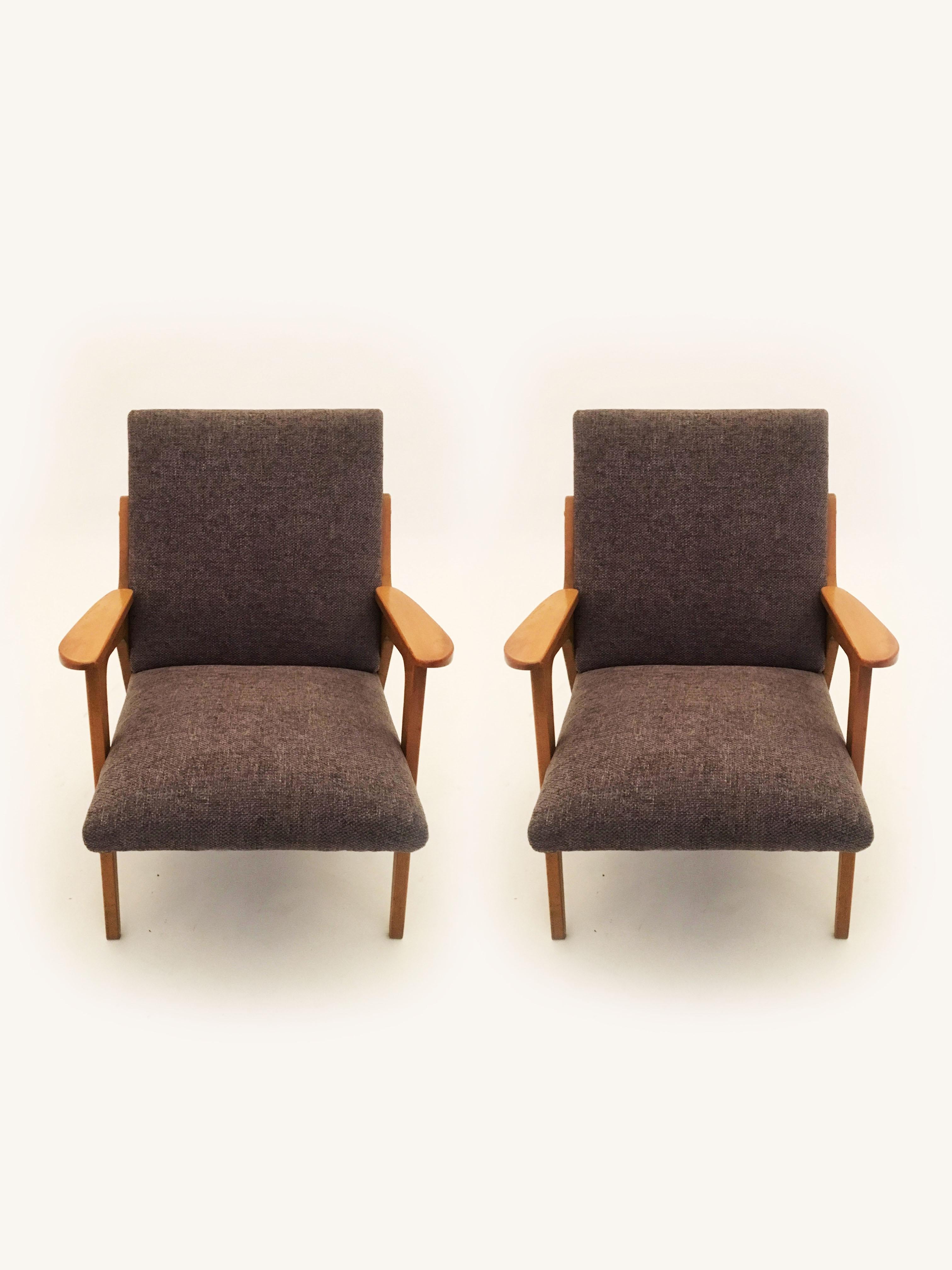 Mid-Century Modern Franz Schuster Lounge Chairs 