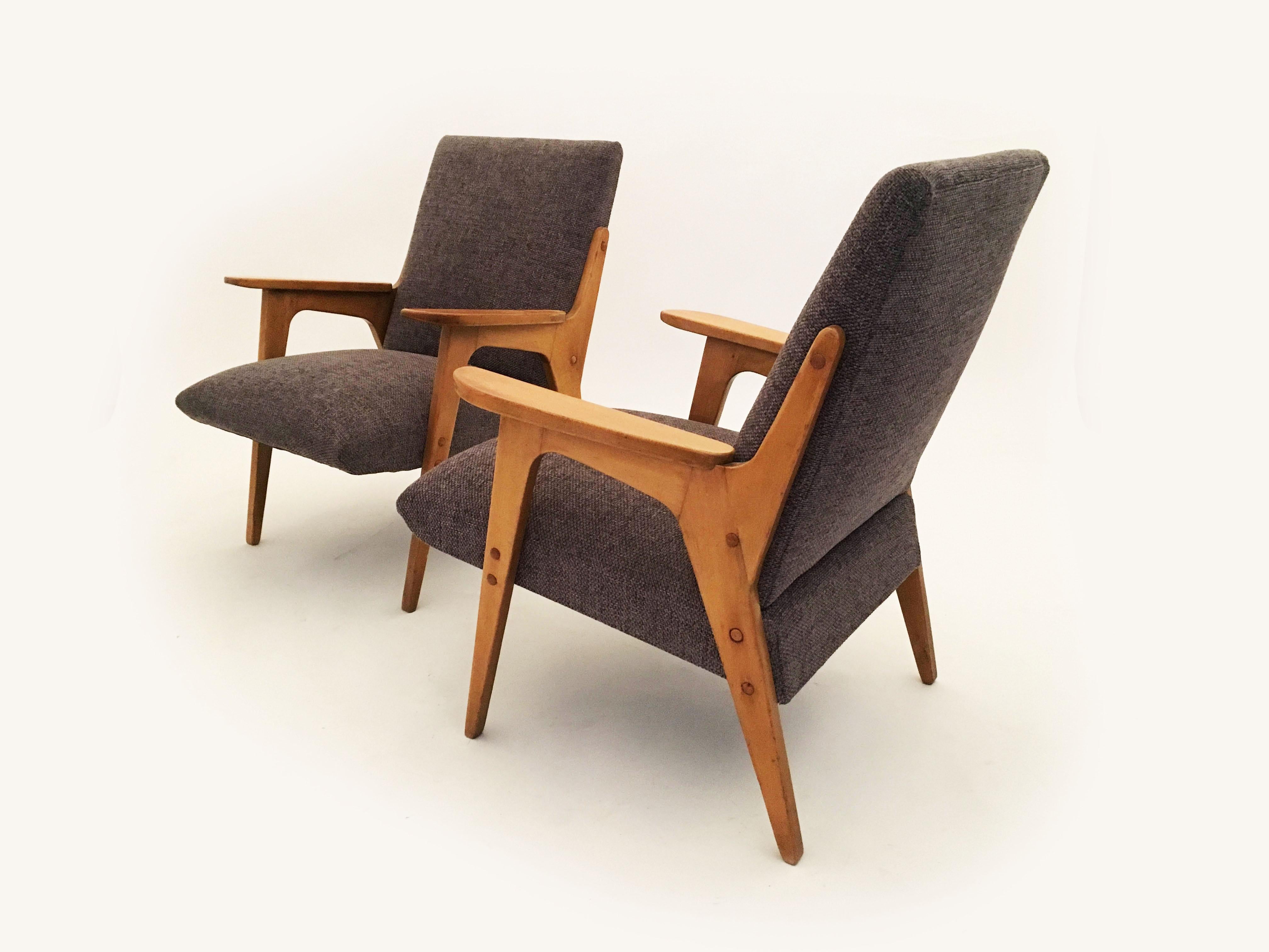 Mid-20th Century Franz Schuster Lounge Chairs 