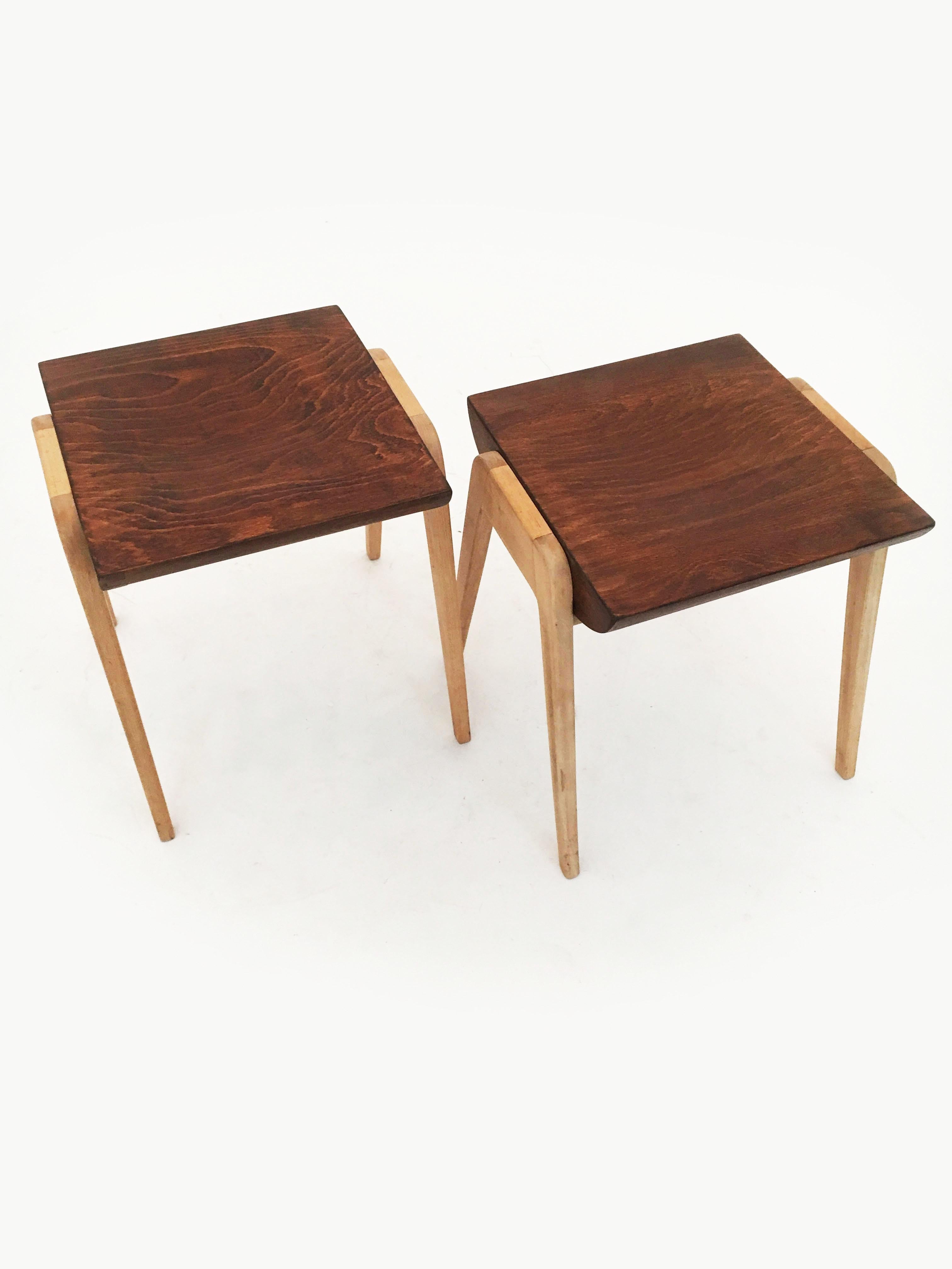 wooden stackable stools