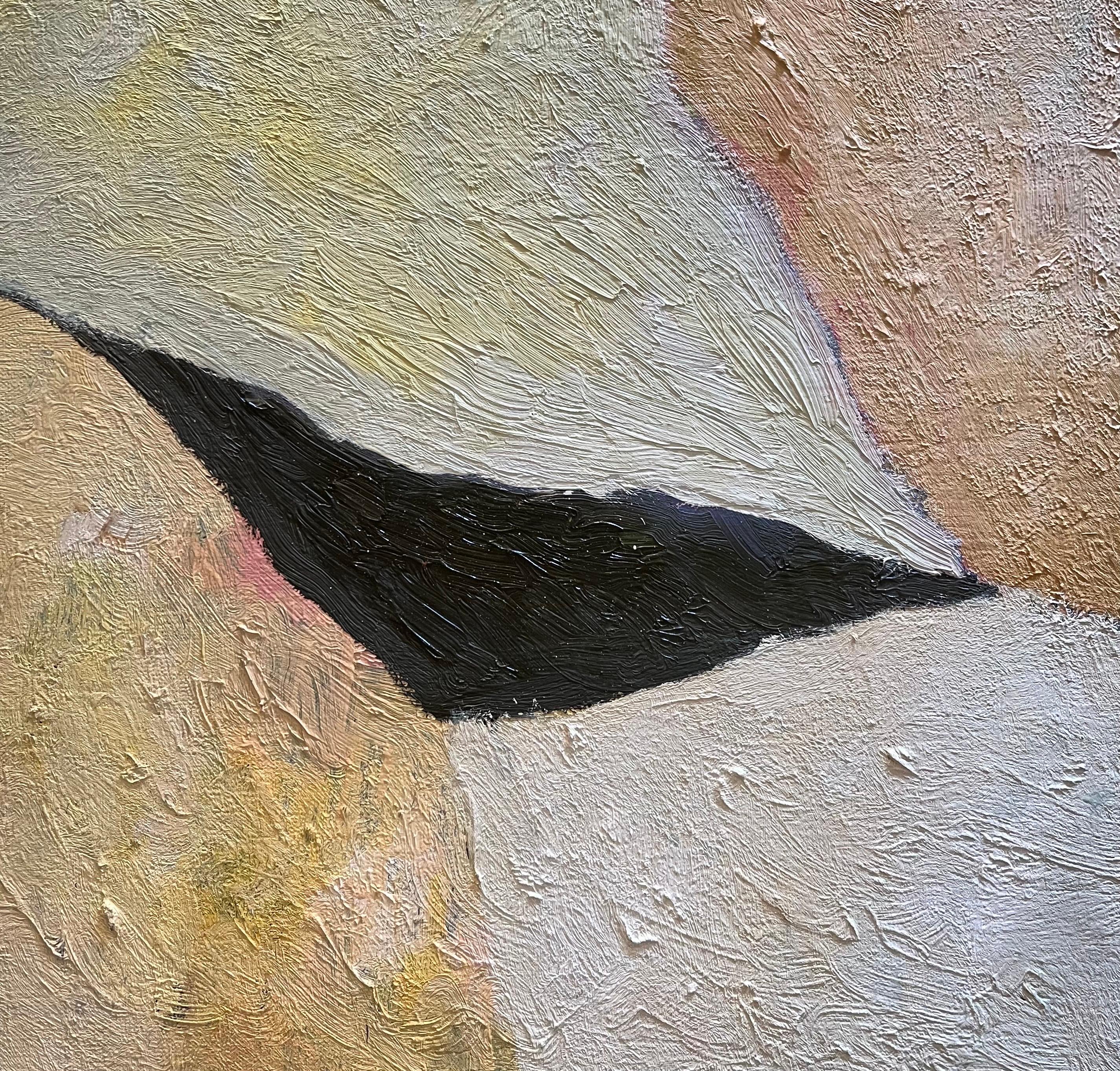 Abstract Composition N° 1 by Franz Stirnimann - Oil on canvas - 64x51 cm For Sale 1