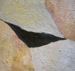 Abstrakte Komposition N° 1 von Franz Stirnimann - Öl auf Leinwand - 64x51 cm