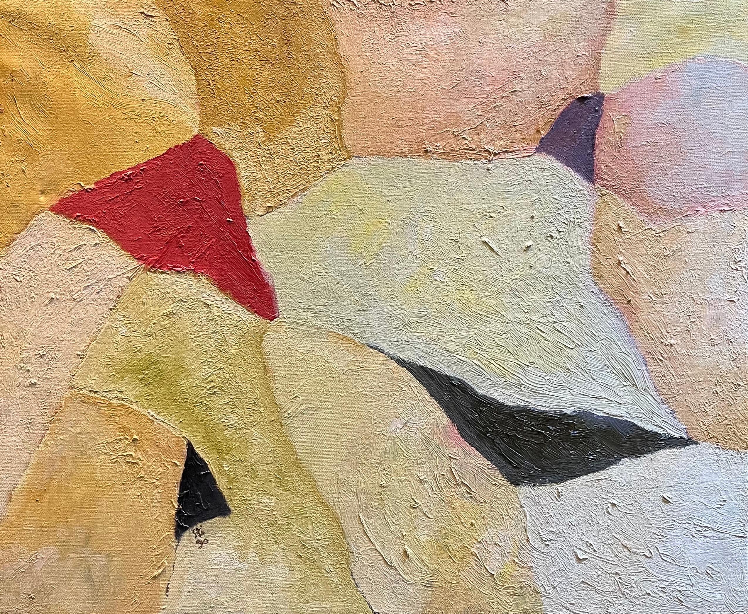 Abstract Composition N° 1 by Franz Stirnimann - Oil on canvas - 64x51 cm For Sale 4