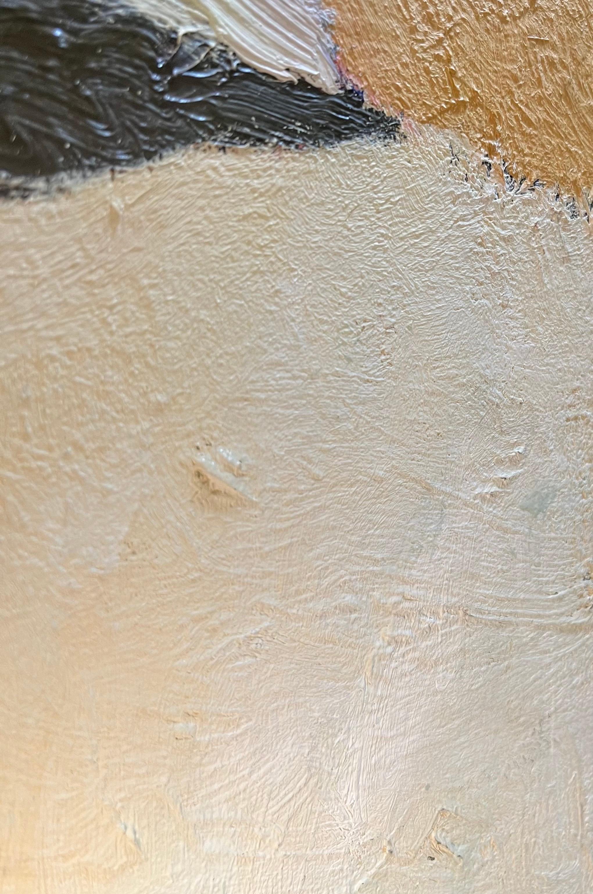 Abstract Composition N° 1 by Franz Stirnimann - Oil on canvas - 64x51 cm For Sale 5