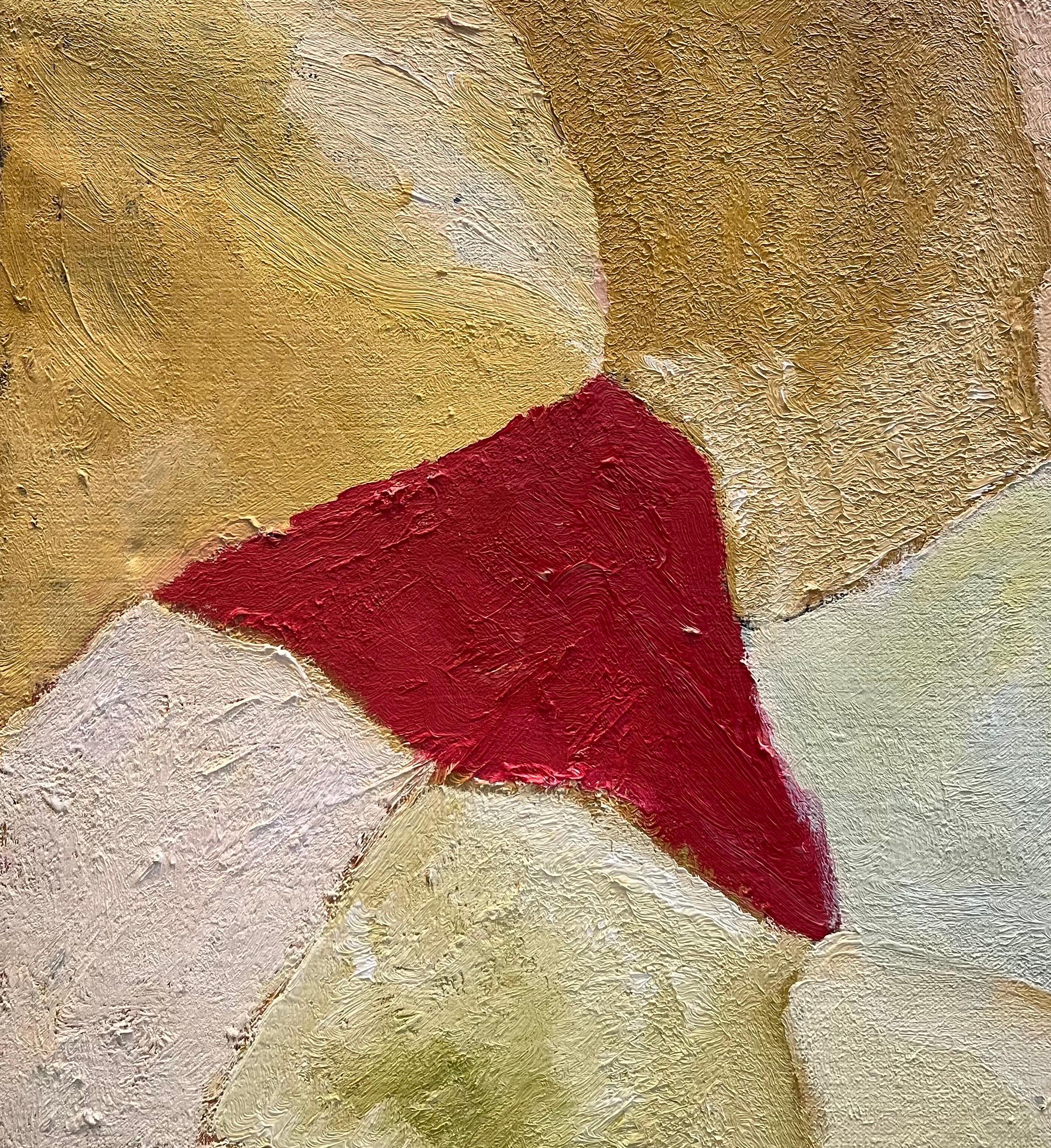 Abstract Composition N° 1 by Franz Stirnimann - Oil on canvas - 64x51 cm For Sale 8