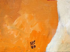 Abstrakte Komposition N° 2 von Franz Stirnimann - Öl auf Leinwand - 64x51 cm