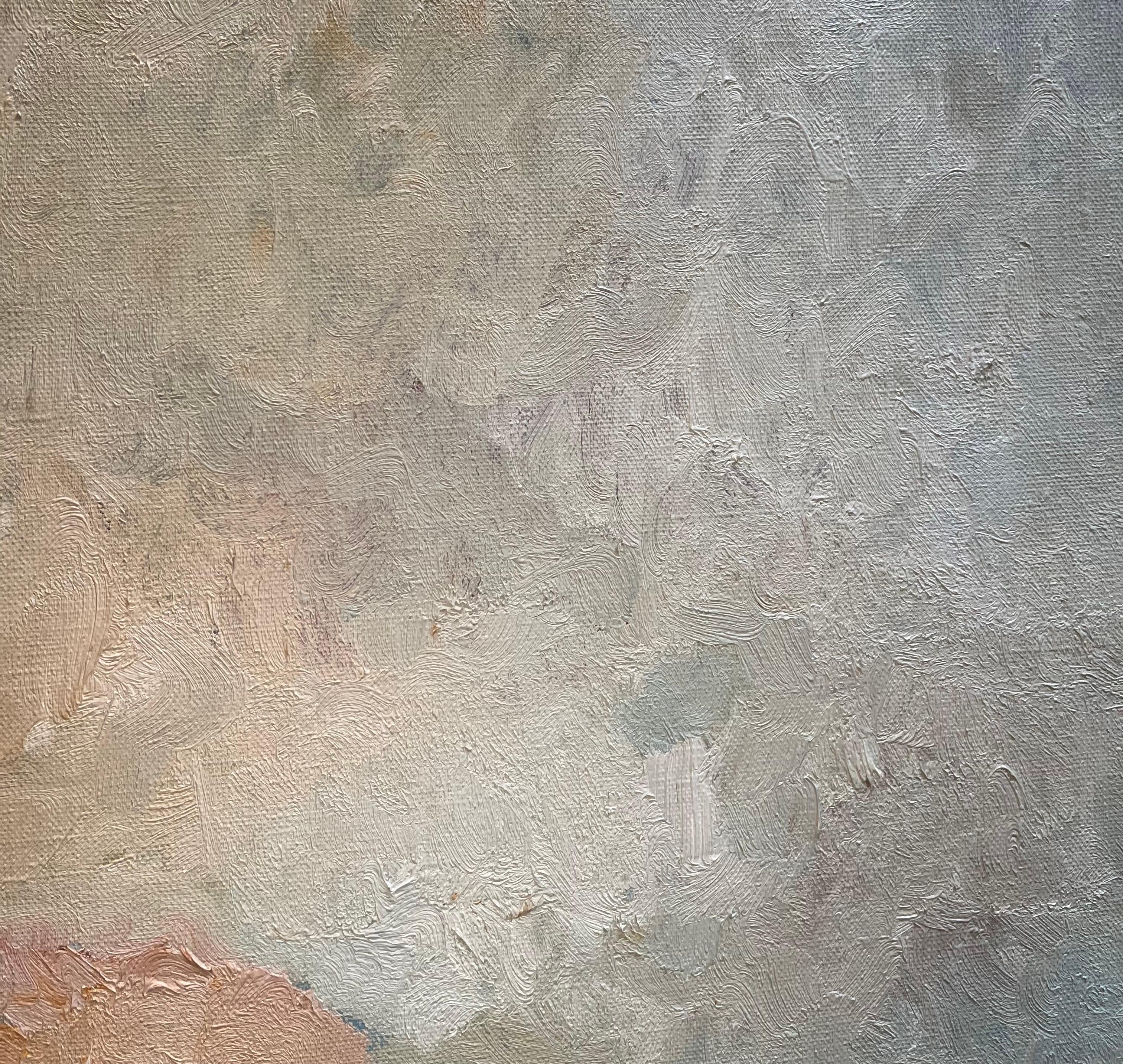 Abstract Composition N° 2 by Franz Stirnimann - Oil on canvas - 64x51 cm For Sale 3
