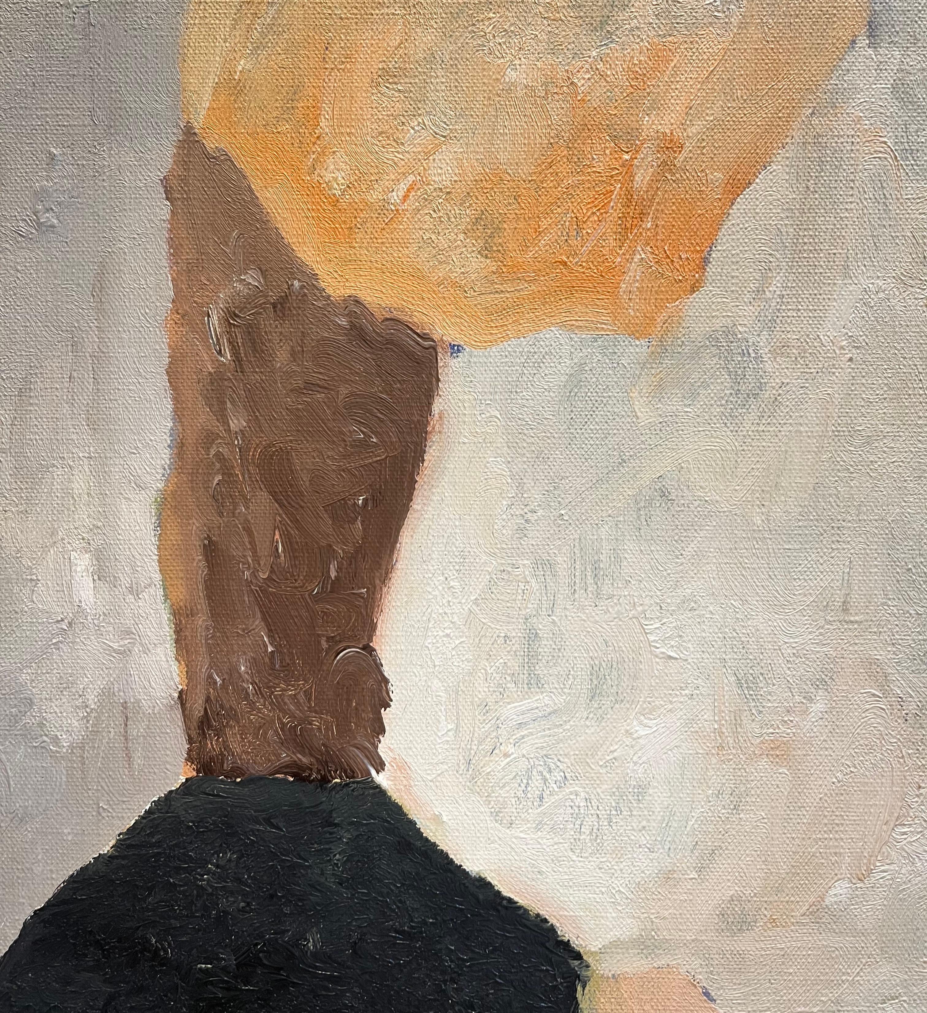 Abstract Composition N° 2 by Franz Stirnimann - Oil on canvas - 64x51 cm For Sale 4