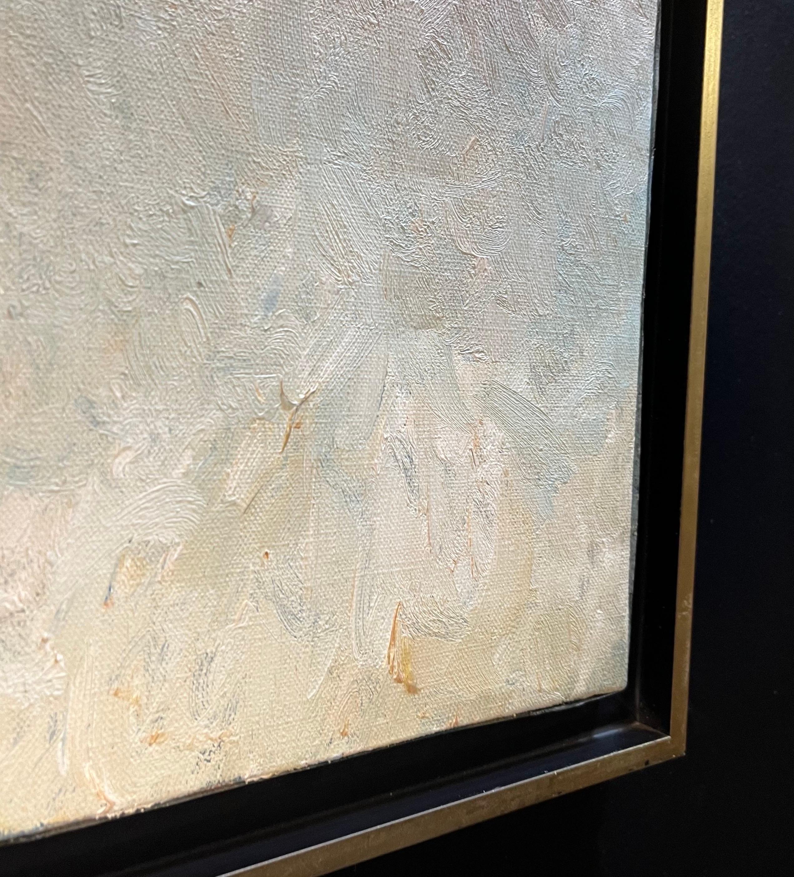 Abstract Composition N° 2 by Franz Stirnimann - Oil on canvas - 64x51 cm For Sale 6