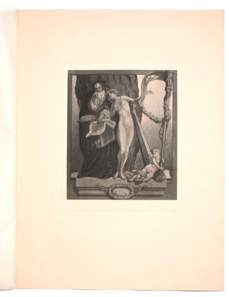 Lockung - Vintage-Hlioliolithgravur von Franz von Bayros – frühes 20. Jahrhundert – Print von Franz von Bayros (Choisi Le Conin)