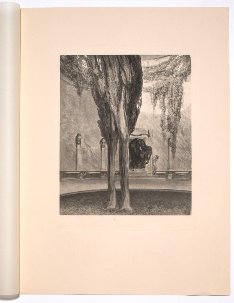 Minotauros - Vintage Héliogravure by Franz von Bayros - Early 20th Century - Print by Franz von Bayros (Choisi Le Conin)