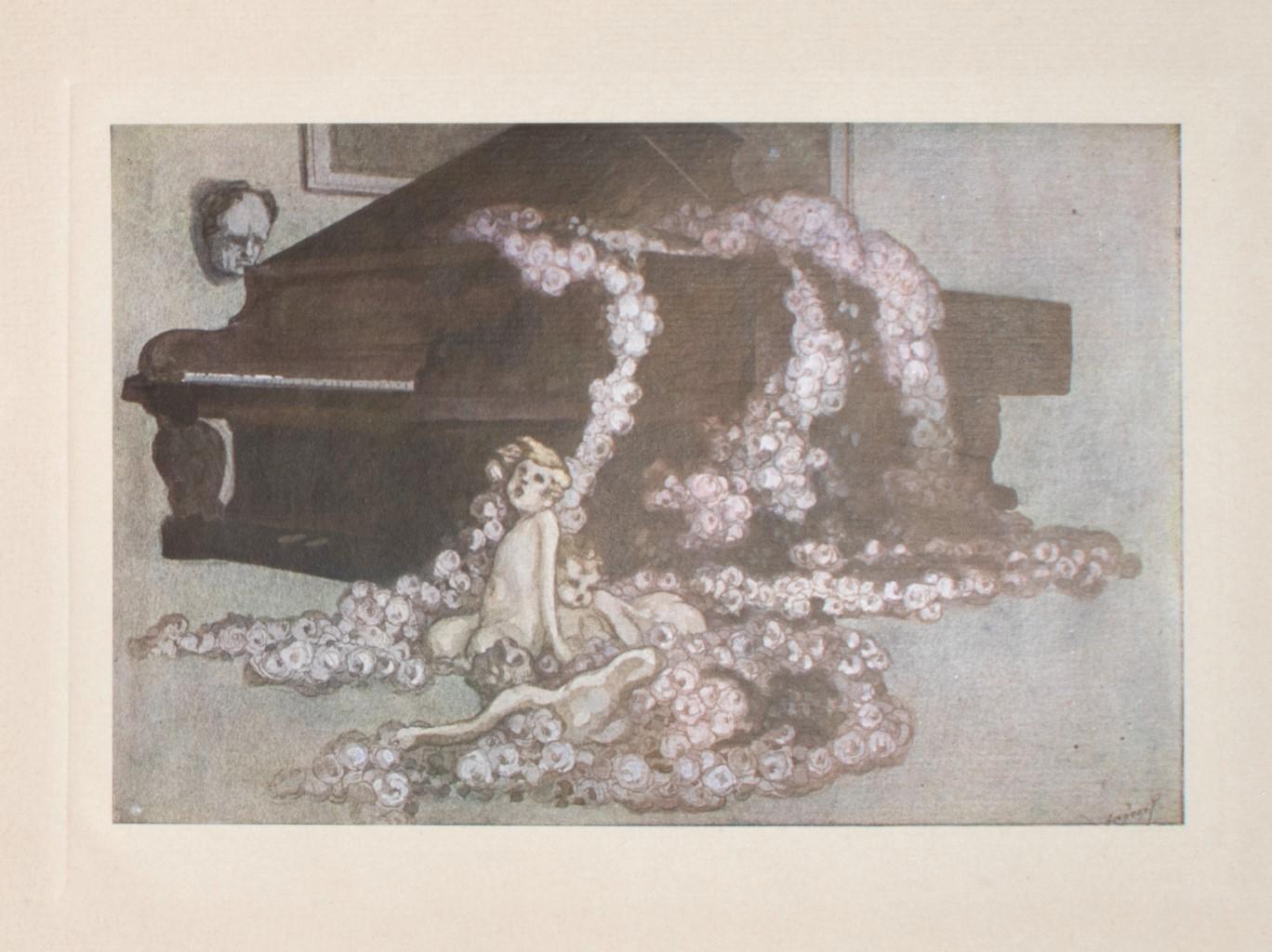 Rosenwalzer - Héliogravure by Franz von Bayros - 1920s