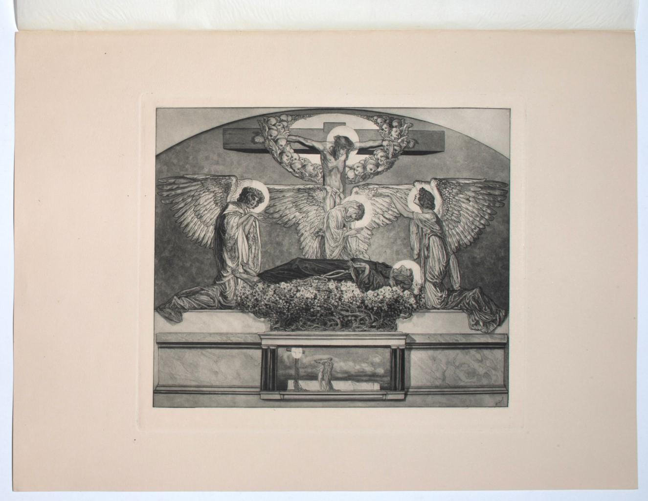 Sankt Franziskus - Héliogravure by Franz von Bayros - 20th Century - Print by Franz von Bayros (Choisi Le Conin)
