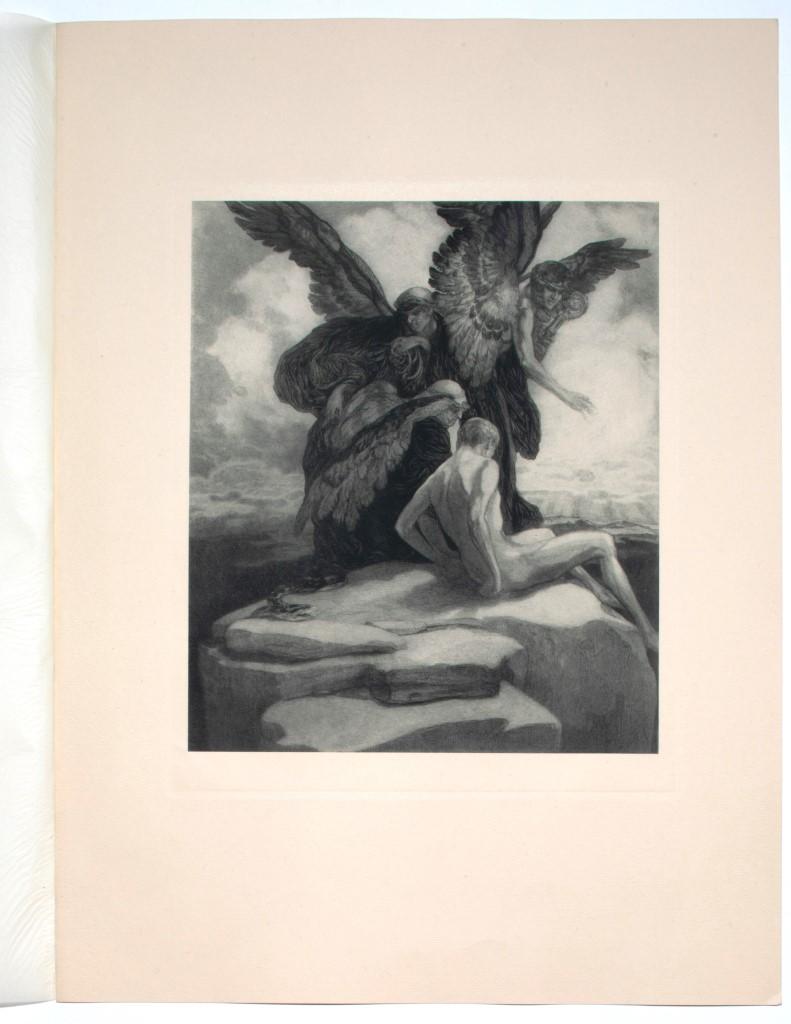 Verfuhrung - Vintage Héliogravure by Franz von Bayros - Early 20th Century - Print by Franz von Bayros (Choisi Le Conin)
