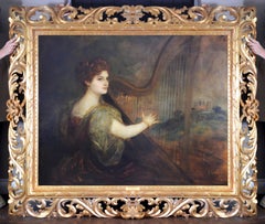 The Muse Terpsichore - Large 19th Century Portrait of the Ancient Greek Goddess