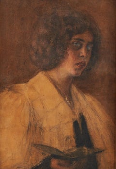 Portrait of a Woman by an Unknown Artist, In the Manner of Franz Von Stuck