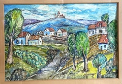 "Lebendige Landschaft mit Dorf"