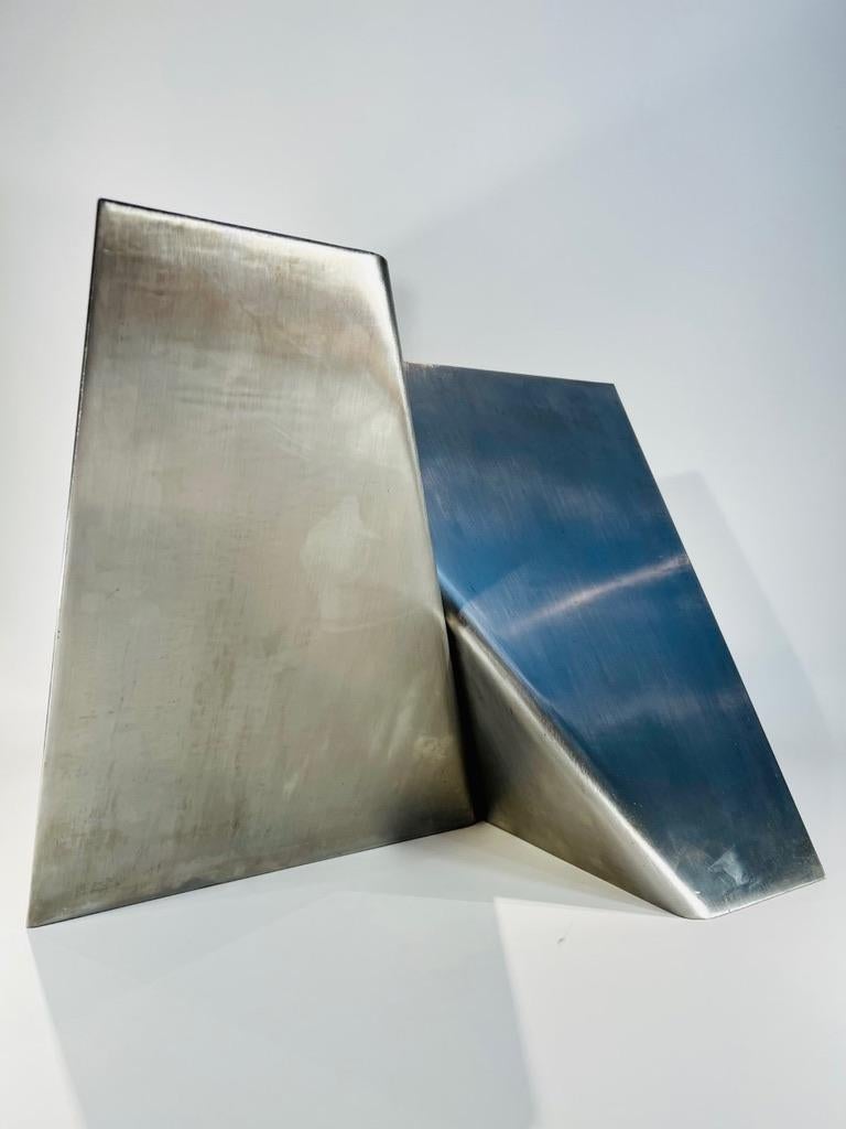Steel Franz Weissmann Brazilian Abstract Sculpture steel !979 For Sale